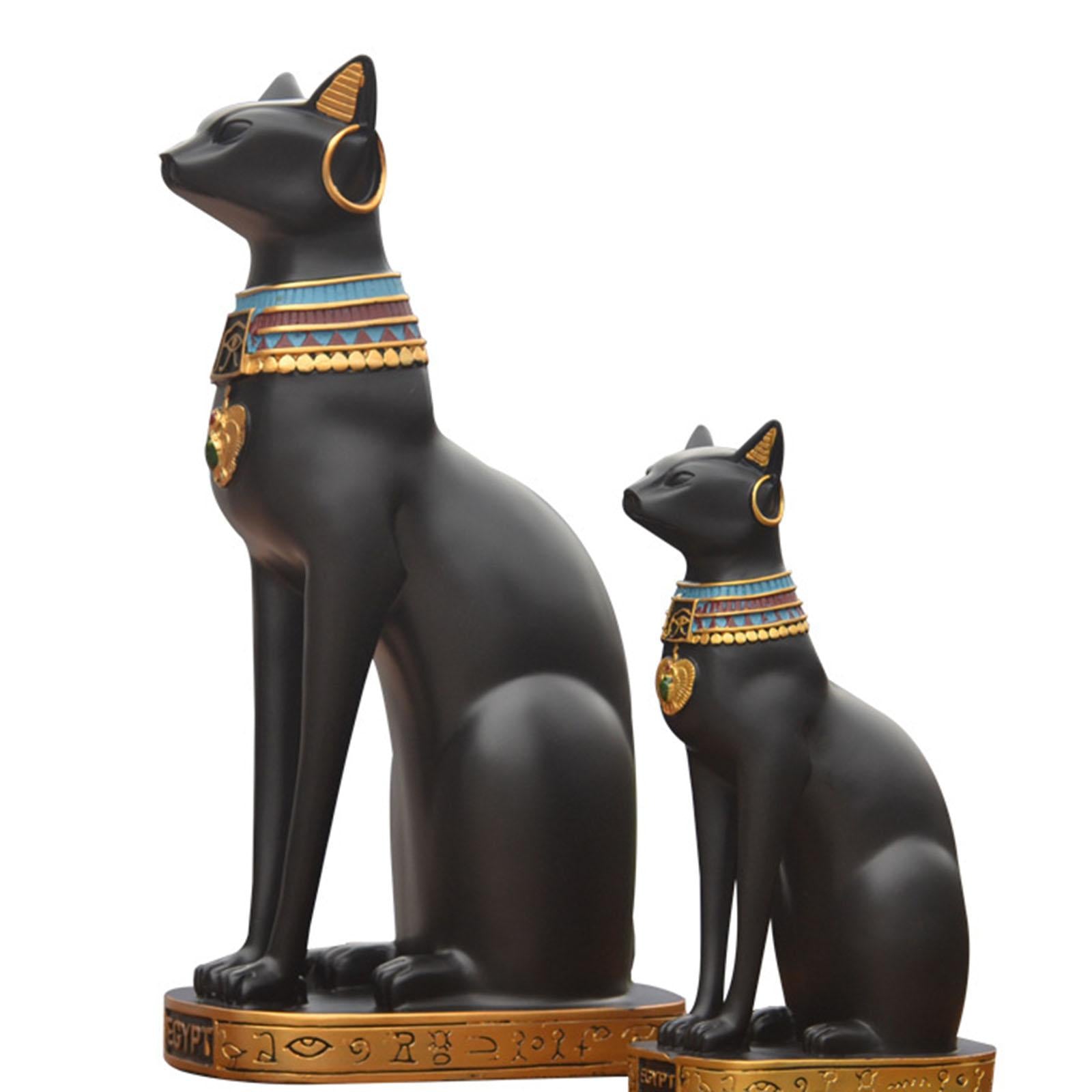 Egyptian Cat Ornament Collectible Gift Cute Figurine for Tabletop Office Bar XL
