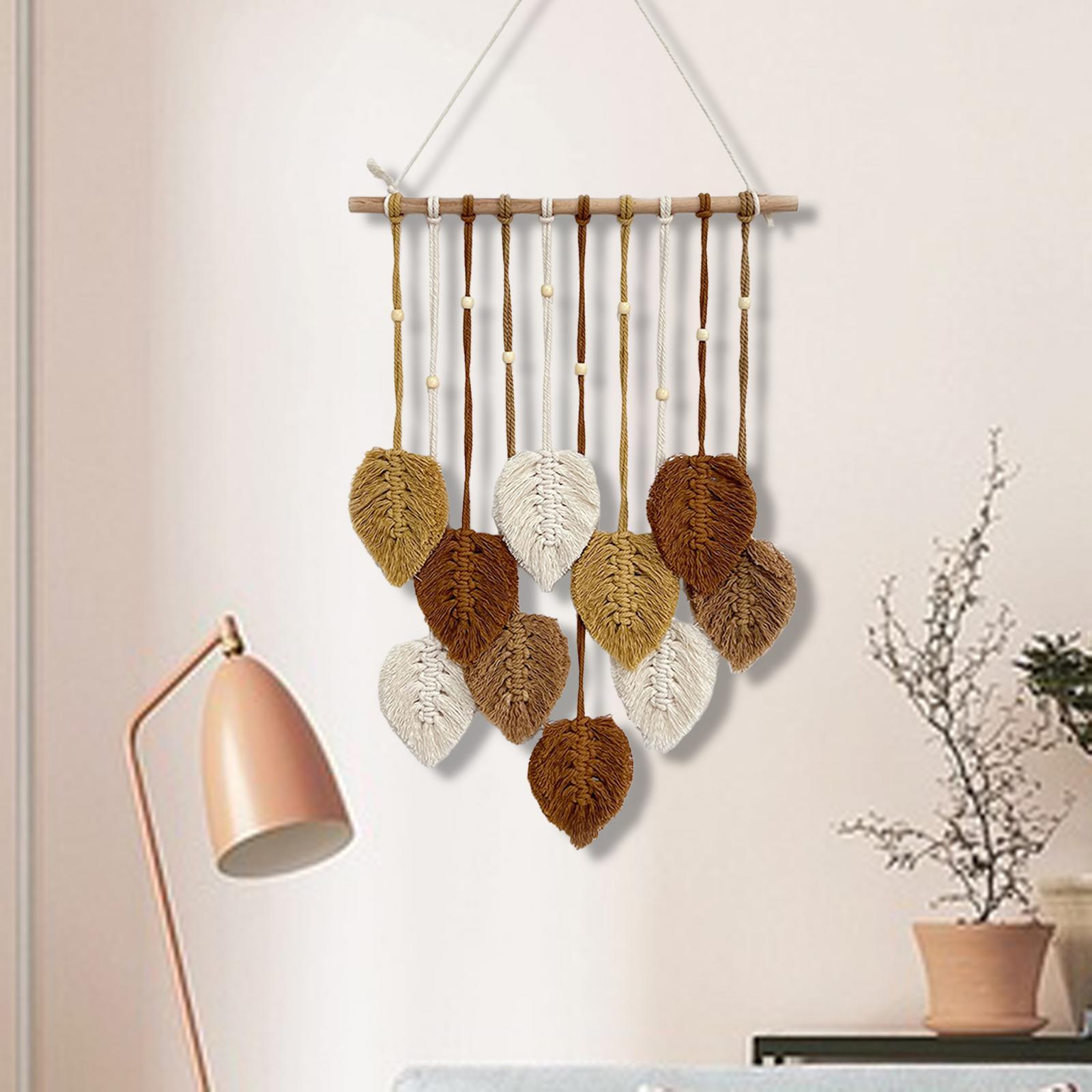 Macrame Wall Hanging Bohemian Woven Tapestry Chic Decoration for Living Room Coffee
