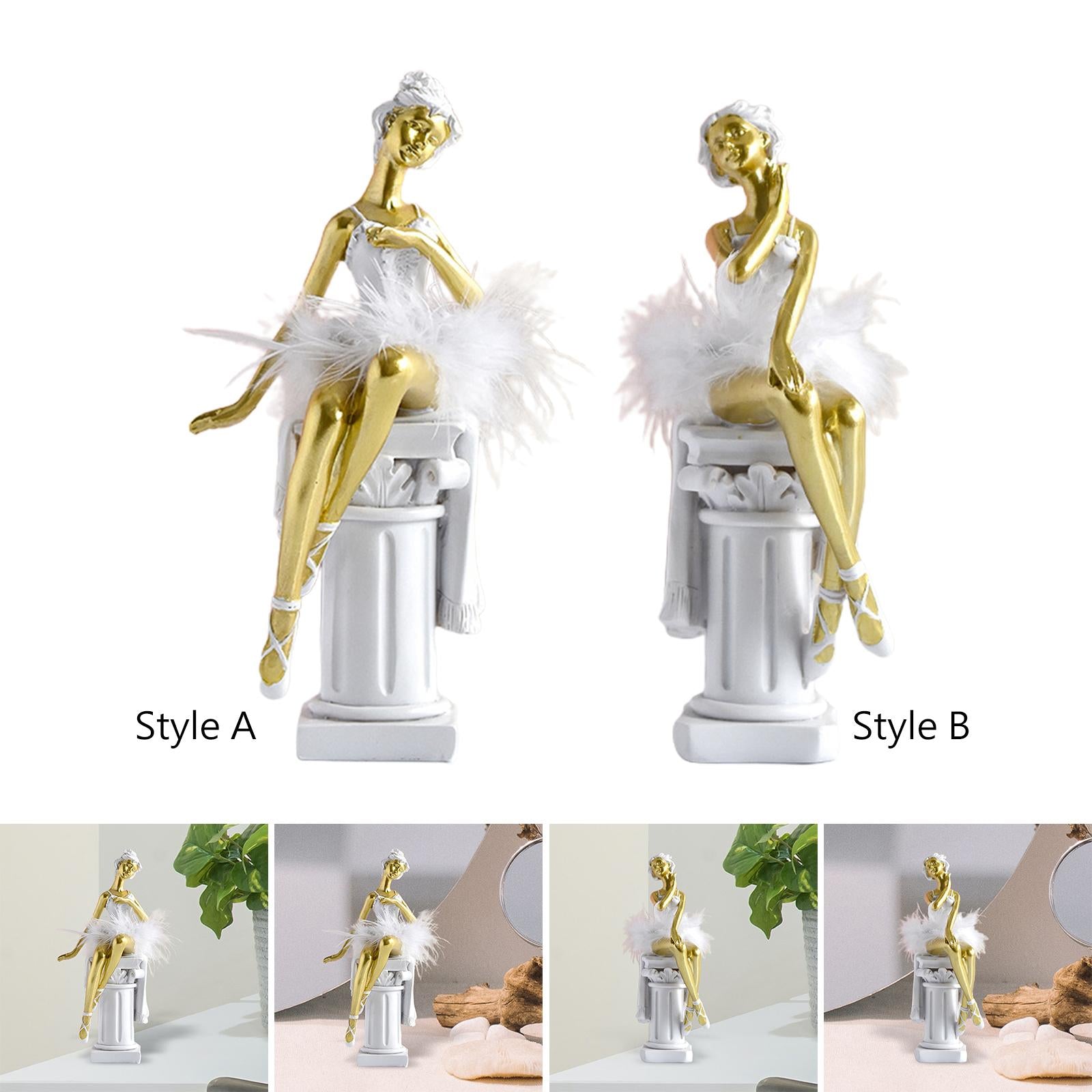 Ballet Girl Statue Art Sculpture Figure for Table Centerpiece Fireplace Gift Style A