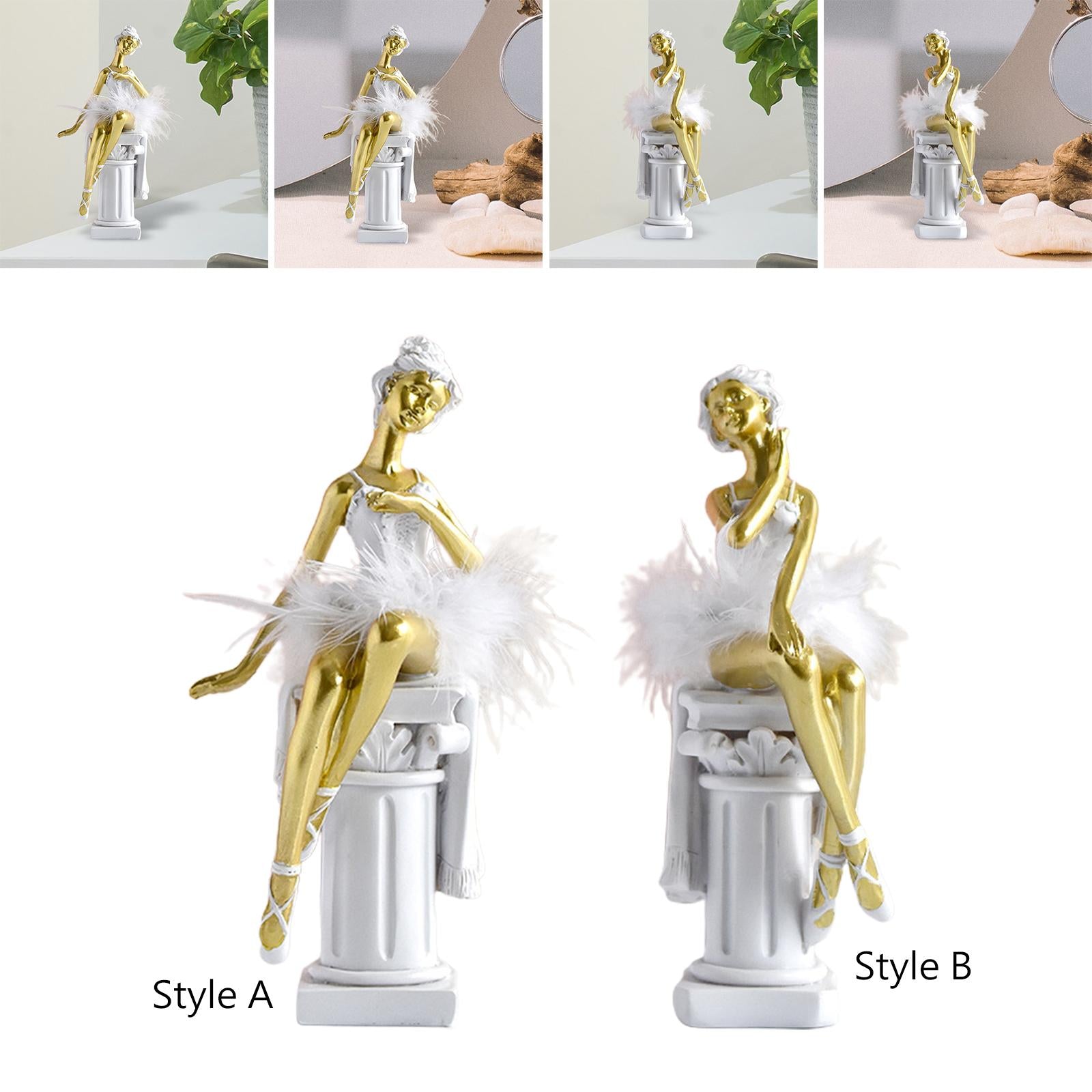 Ballet Girl Statue Art Sculpture Figure for Table Centerpiece Fireplace Gift Style A