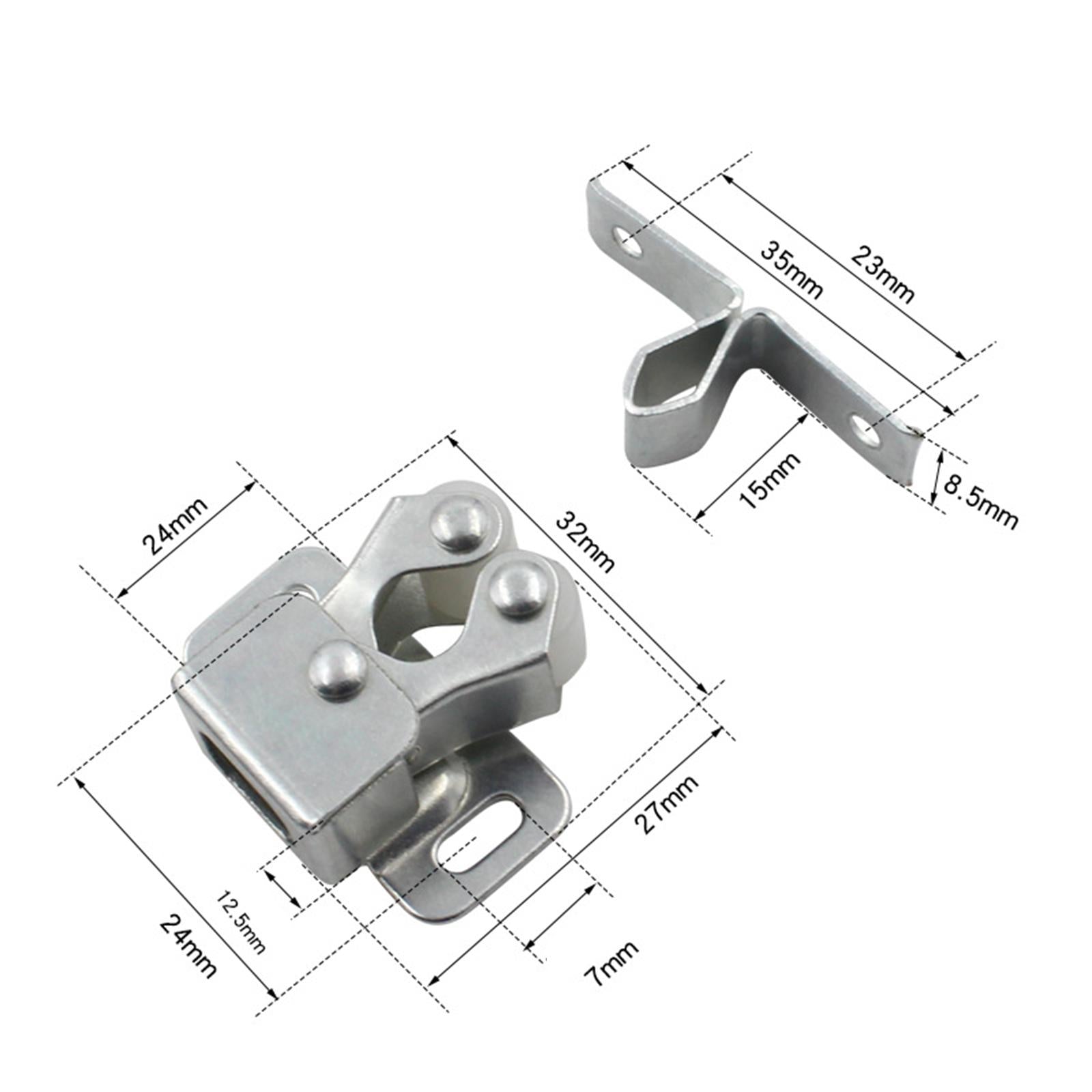 12Pcs Door Catches Hardware Cabinet latches for Closet Door Cupboard Lockers