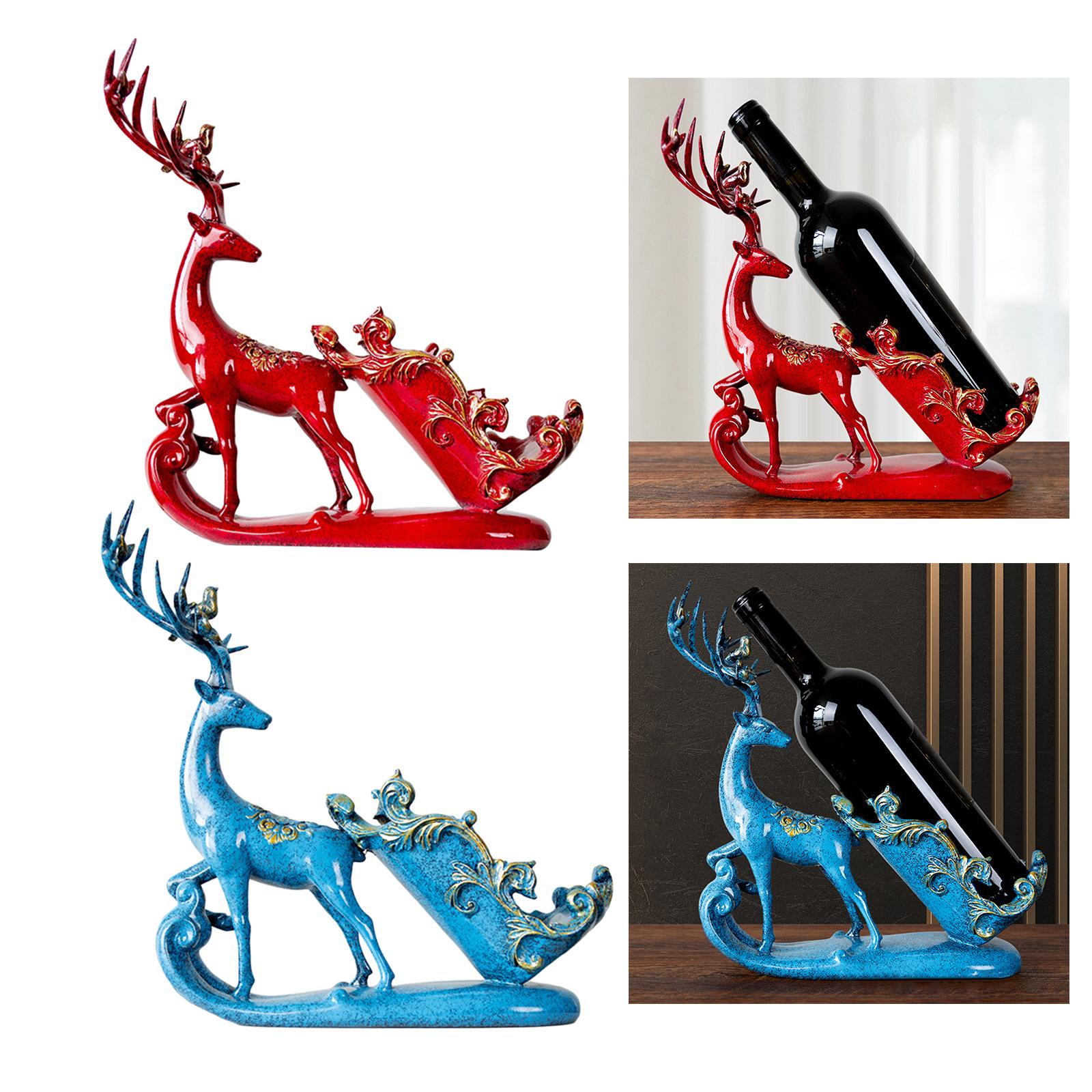 Light Luxury Wine Rack Retro Single Bottle Rack for Countertop Tabletop Home red