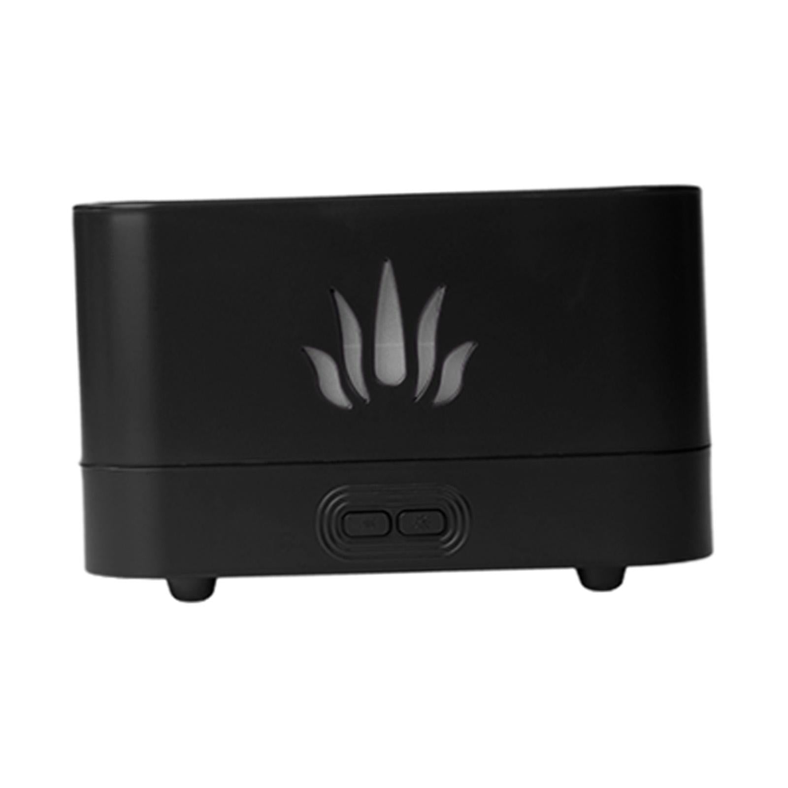 Flame Aroma Diffuser with Flame Light Auto Shut Off for Yoga Tabletop Indoor Black