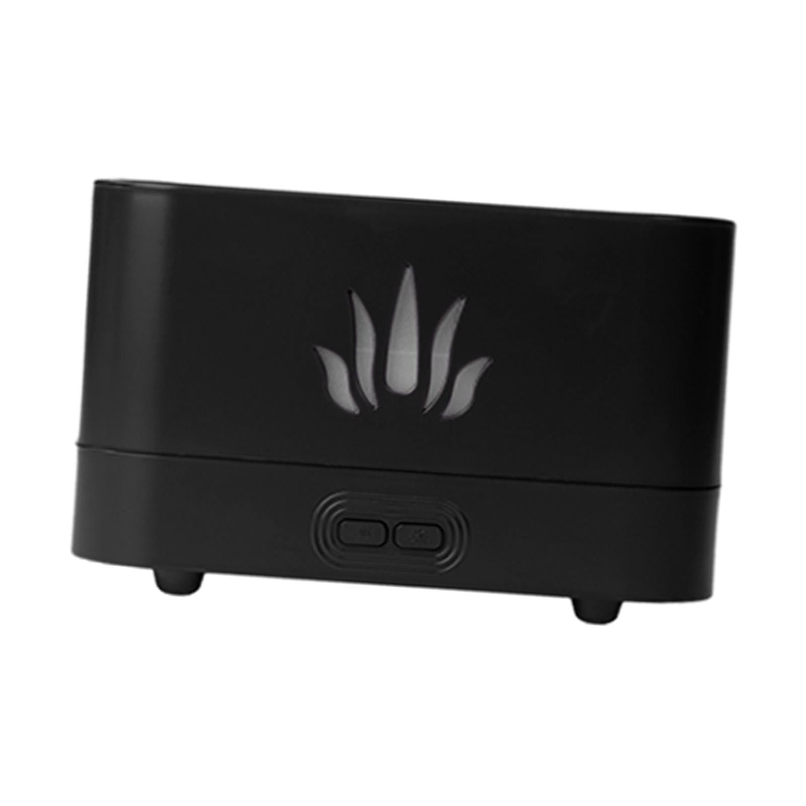 Flame Aroma Diffuser with Flame Light Auto Shut Off for Yoga Tabletop Indoor Black