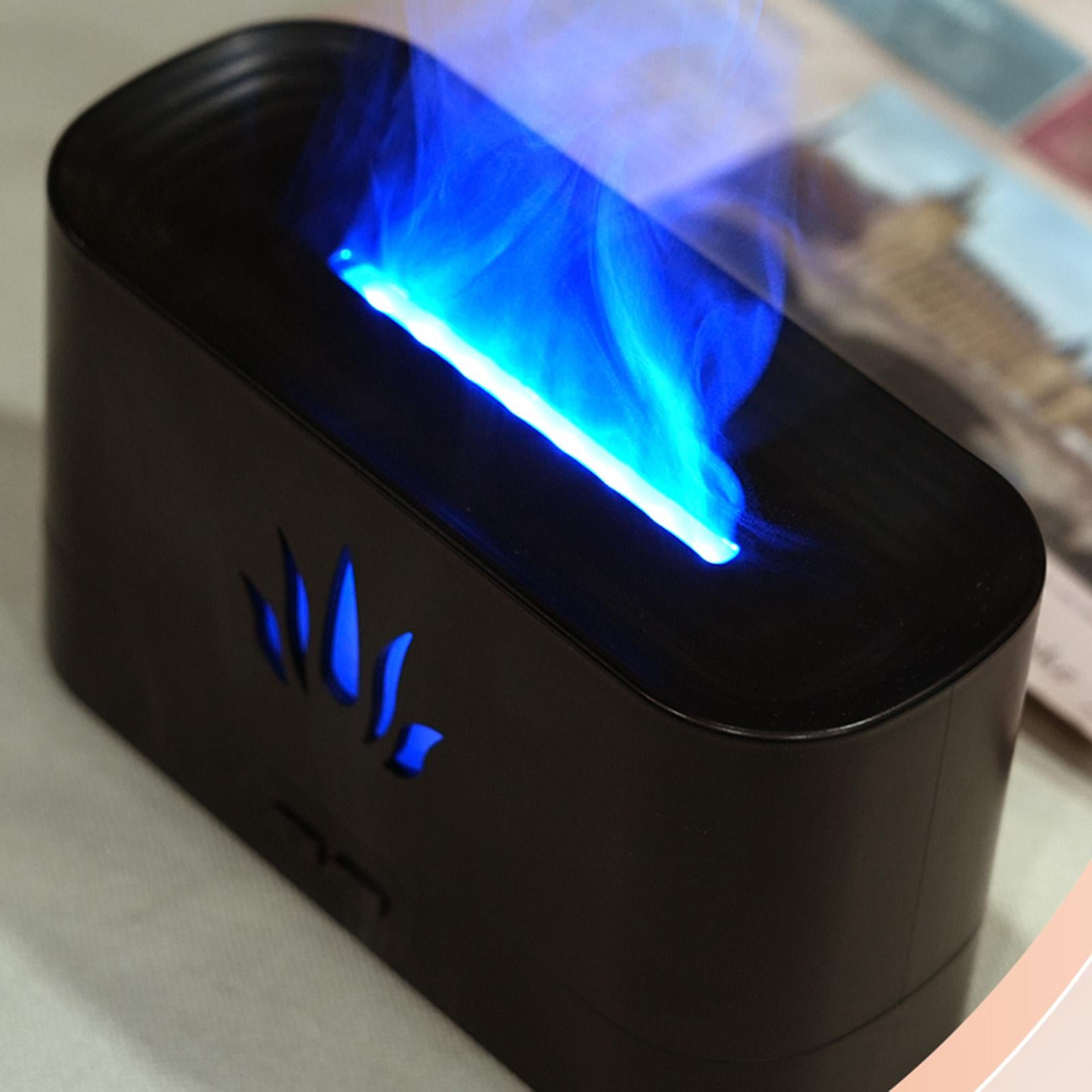 Flame Aroma Diffuser with Flame Light Auto Shut Off for Yoga Tabletop Indoor Black