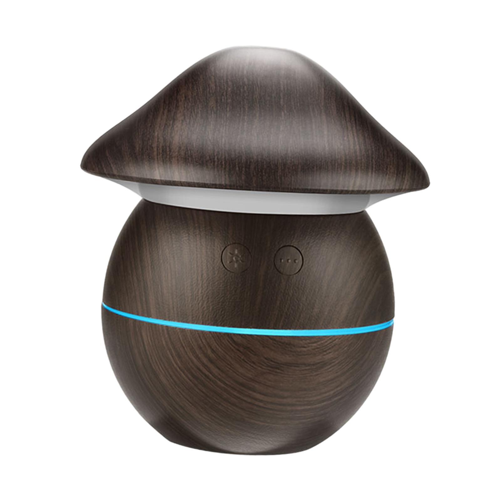 0.25L USB Mushroom Shaped Mist Air Humidifier Quiet Portable for Home Office Dark Brown