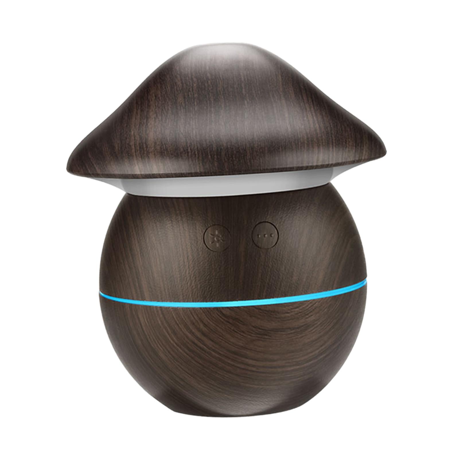 0.25L USB Mushroom Shaped Mist Air Humidifier Quiet Portable for Home Office Dark Brown