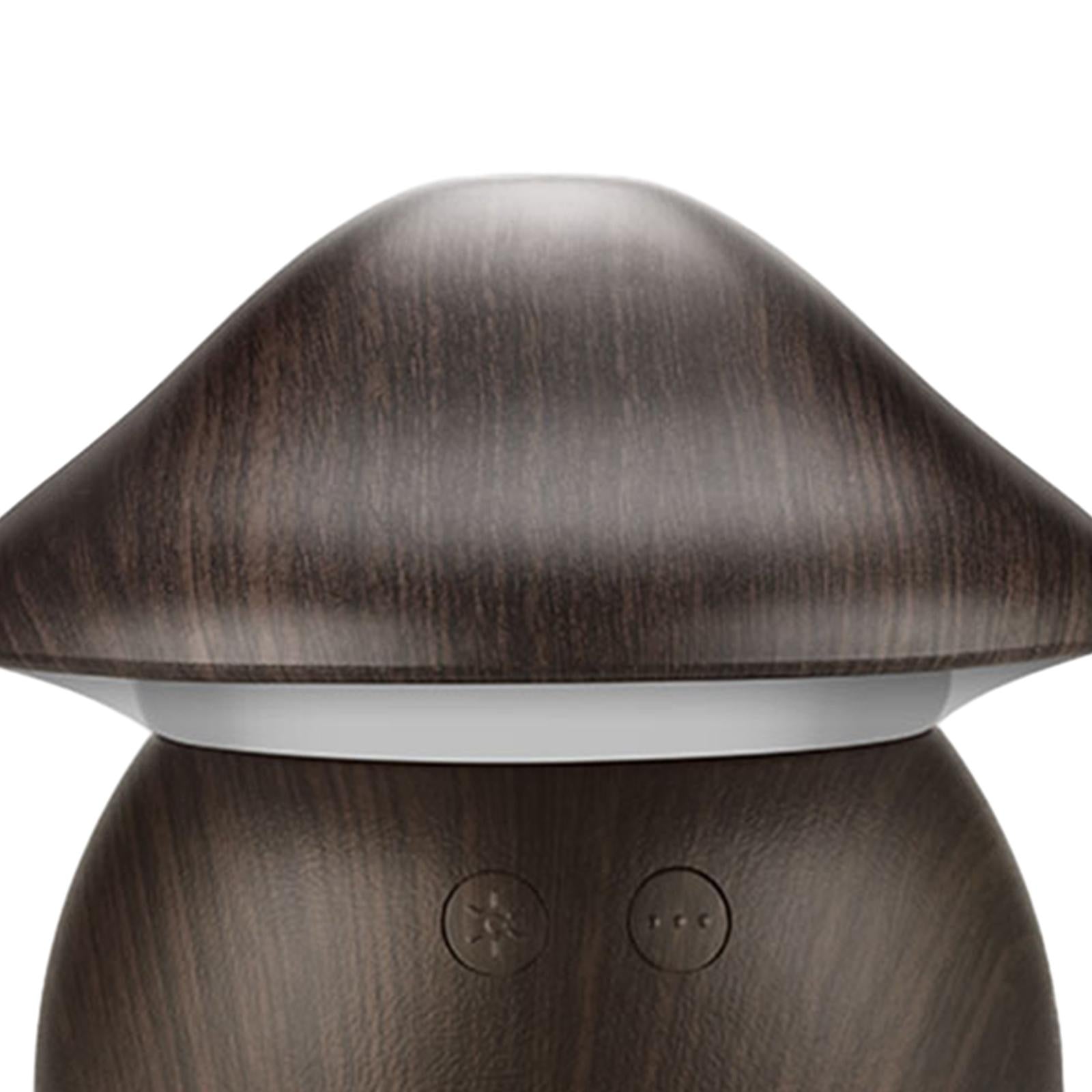 0.25L USB Mushroom Shaped Mist Air Humidifier Quiet Portable for Home Office Dark Brown