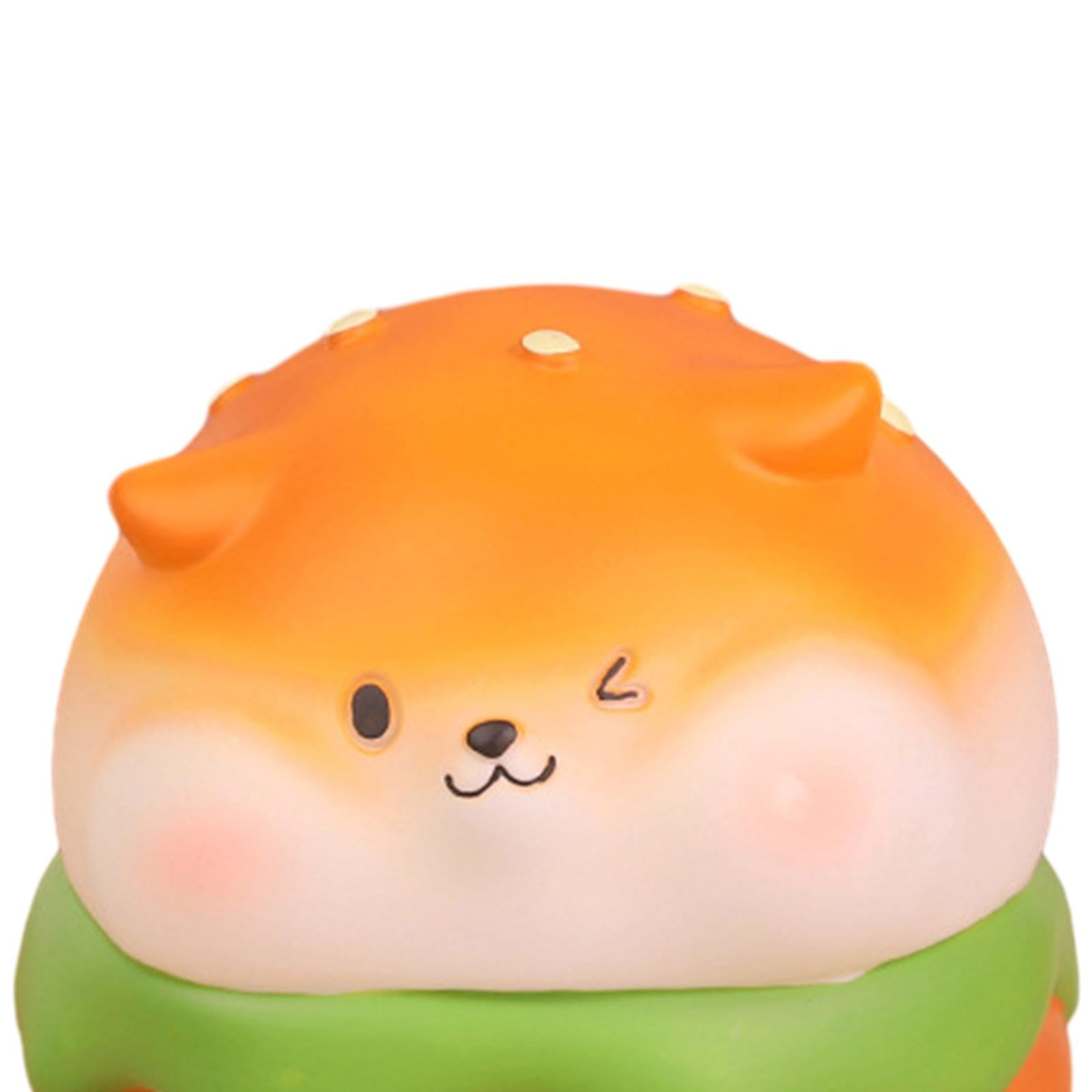 Bread Puppy Money Bank Cartoon Little Dog Statue for Apartment Table Bedroom Style A