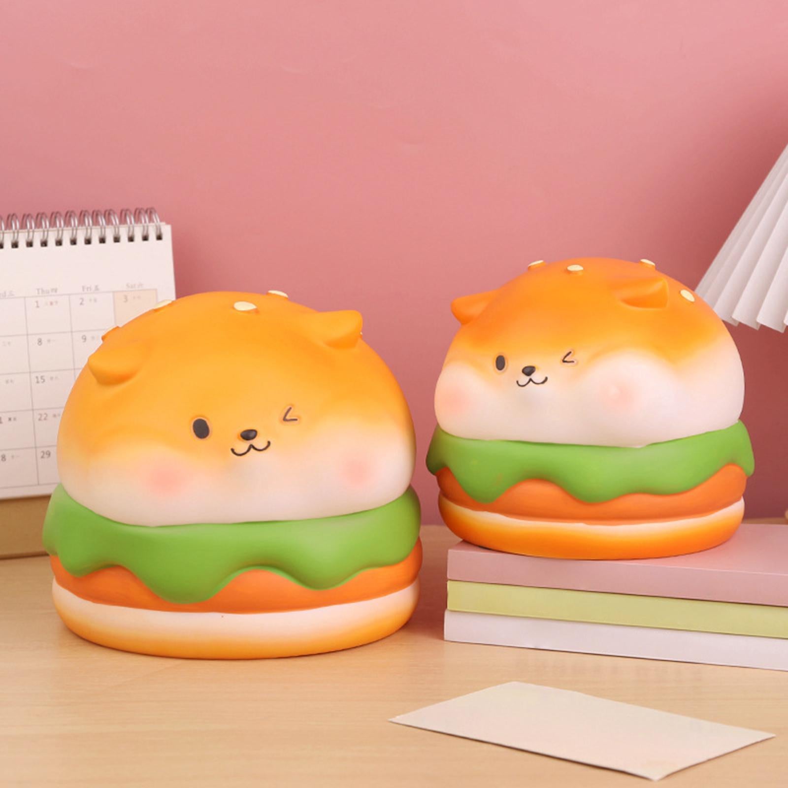 Bread Puppy Money Bank Cartoon Little Dog Statue for Apartment Table Bedroom Style A