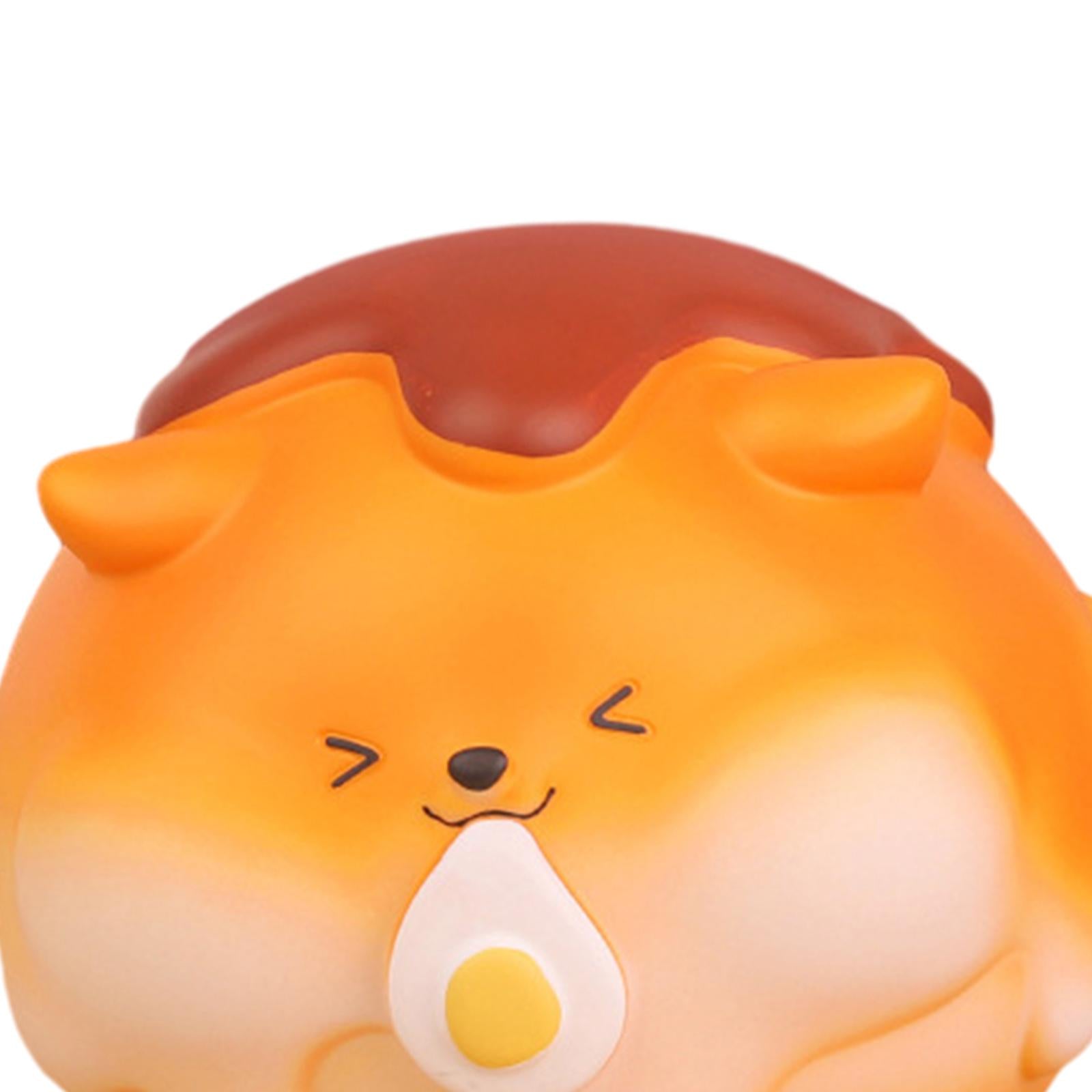 Bread Puppy Money Bank Cartoon Little Dog Statue for Apartment Table Bedroom Style B