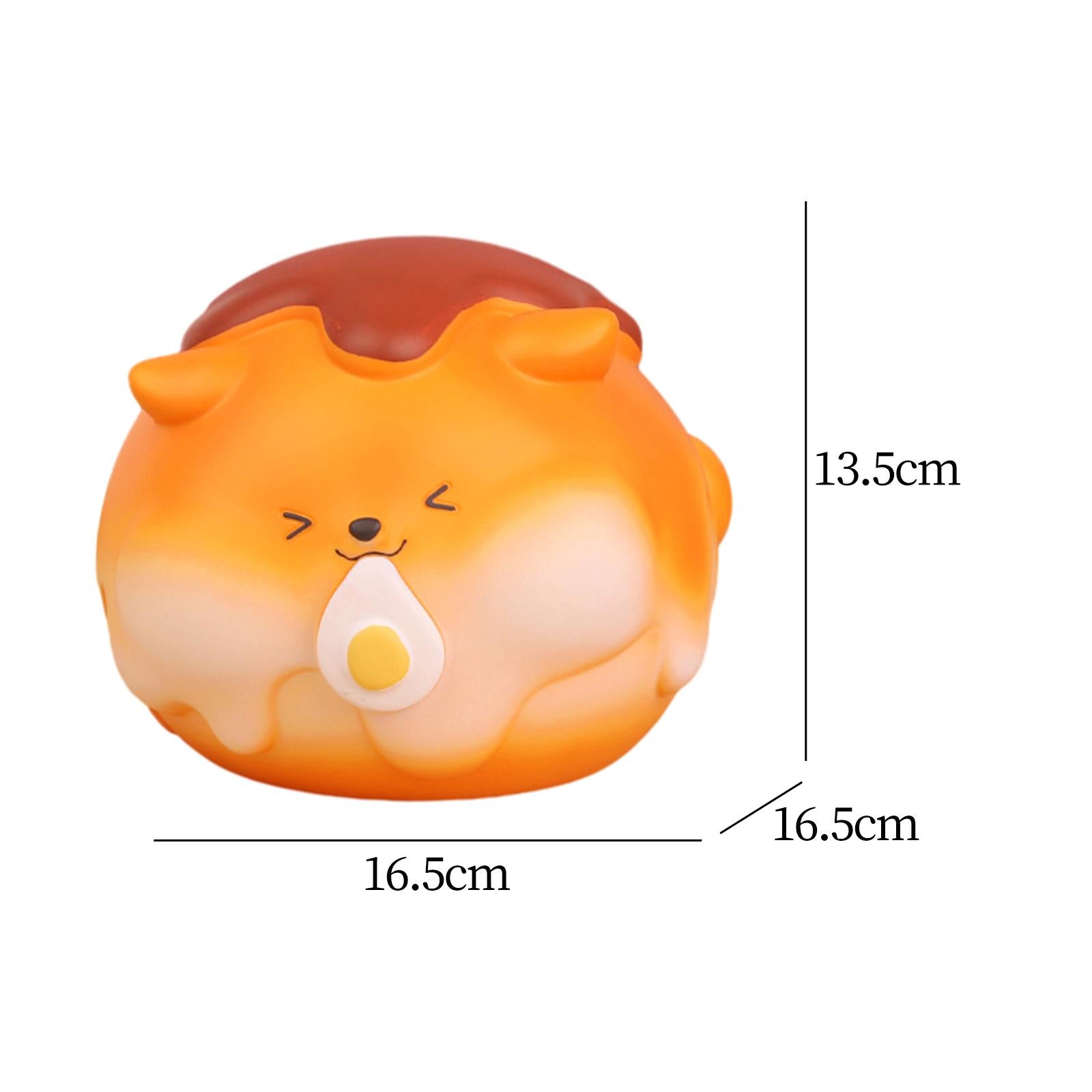 Bread Puppy Money Bank Cartoon Little Dog Statue for Apartment Table Bedroom Style B