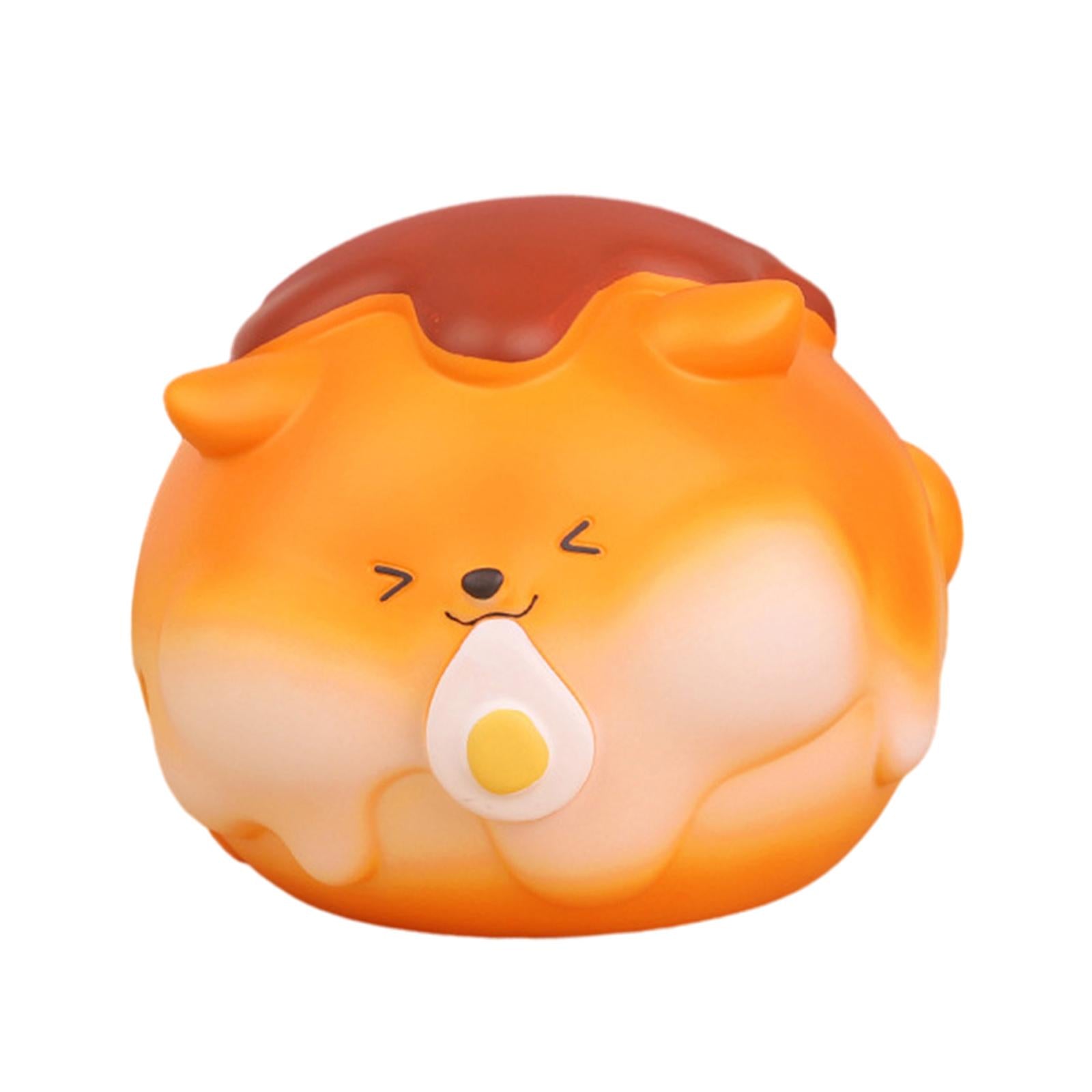 Bread Puppy Money Bank Cartoon Little Dog Statue for Apartment Table Bedroom Style B