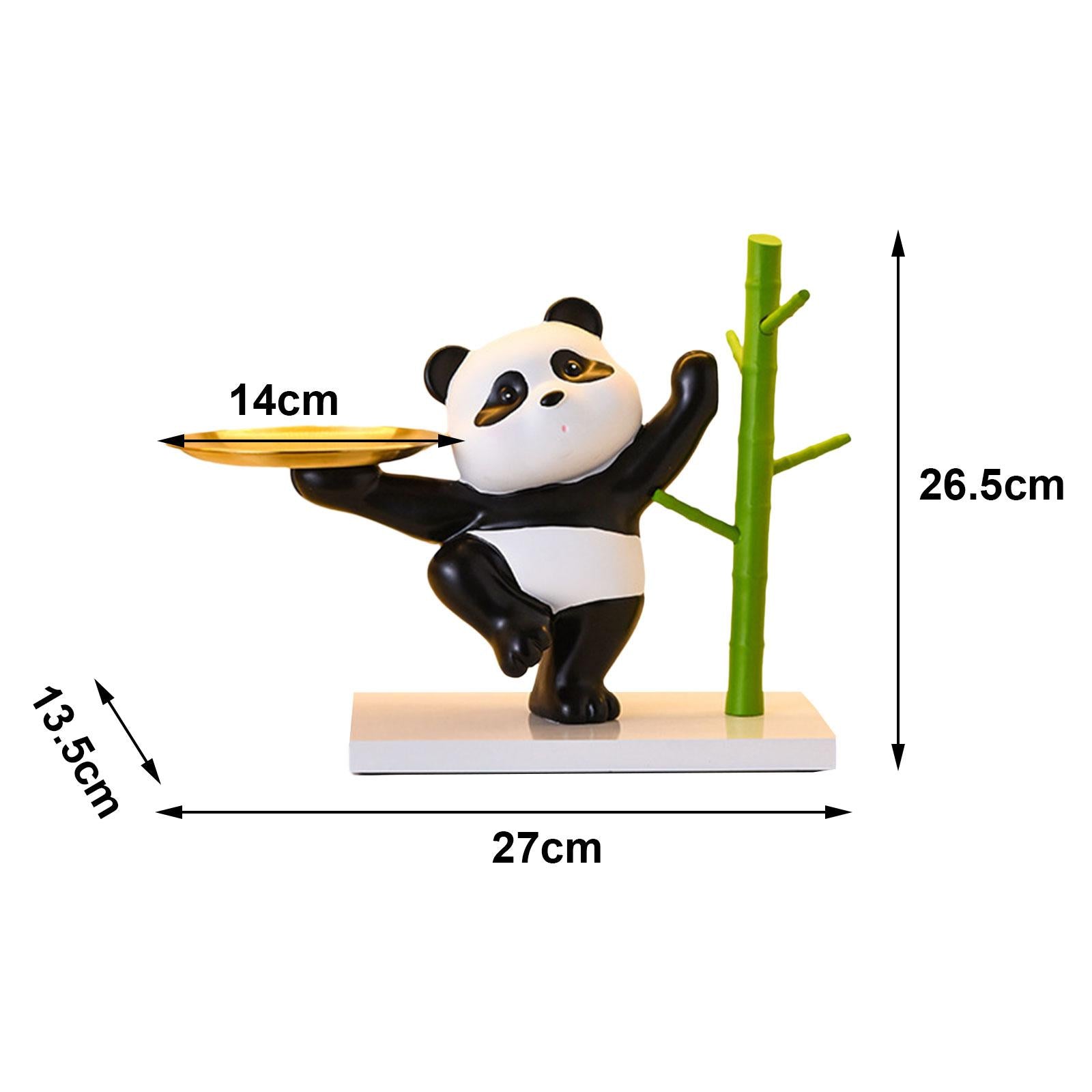 Panda Figurine Collectible Tabletop Ornament for Table Bookshelf Living Room Style B