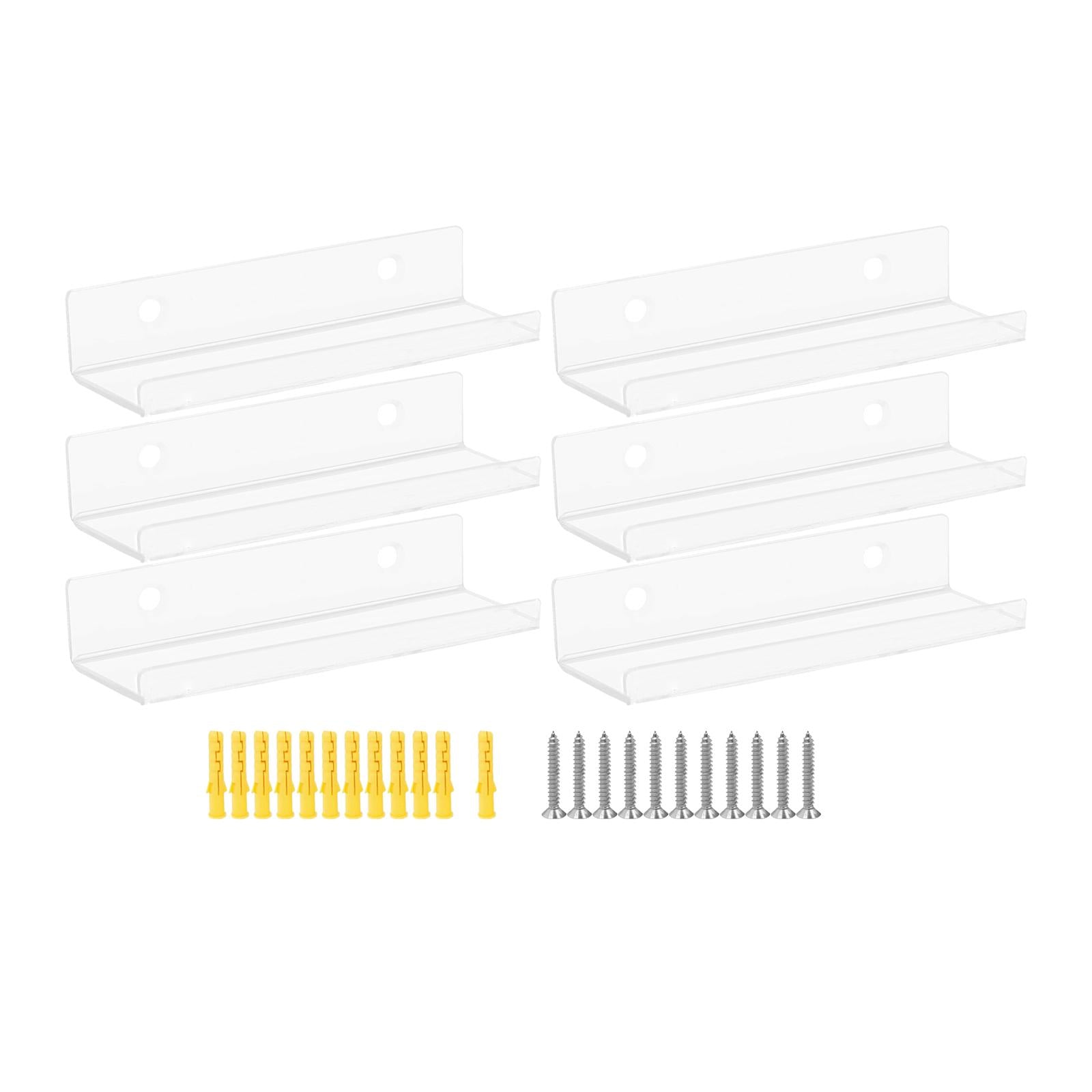 6Pcs Album Records Holder Wall Display Clear Acrylic for Bedroom Lightweight