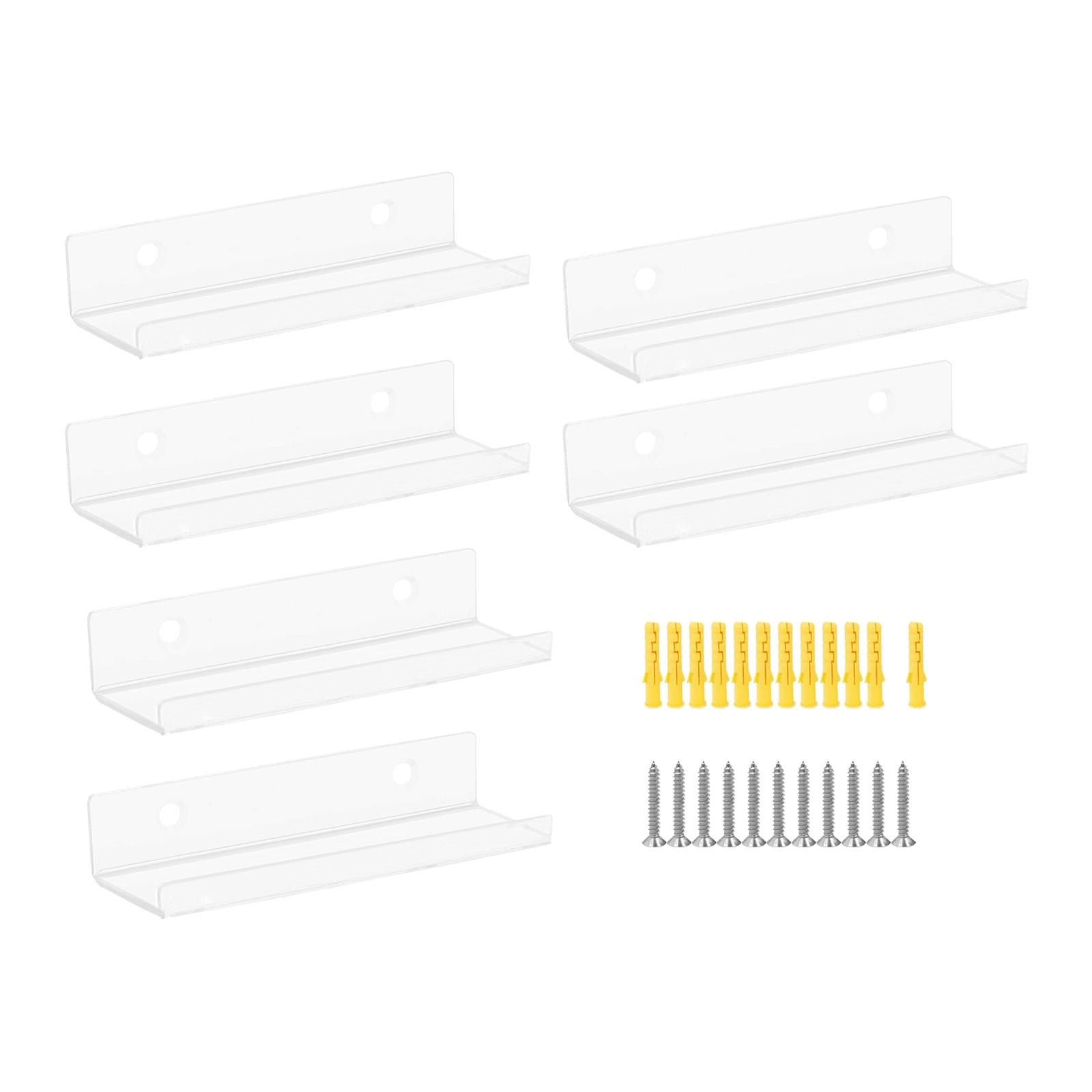6Pcs Album Records Holder Wall Display Clear Acrylic for Bedroom Lightweight