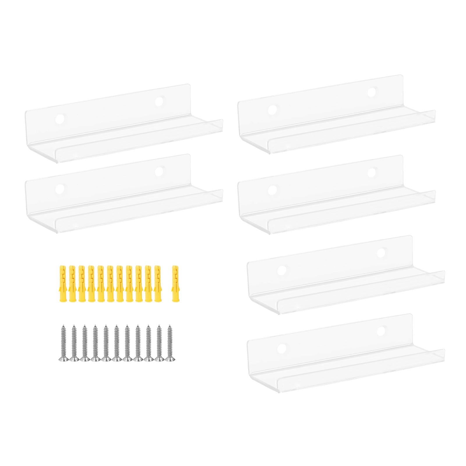 6Pcs Album Records Holder Wall Display Clear Acrylic for Bedroom Lightweight