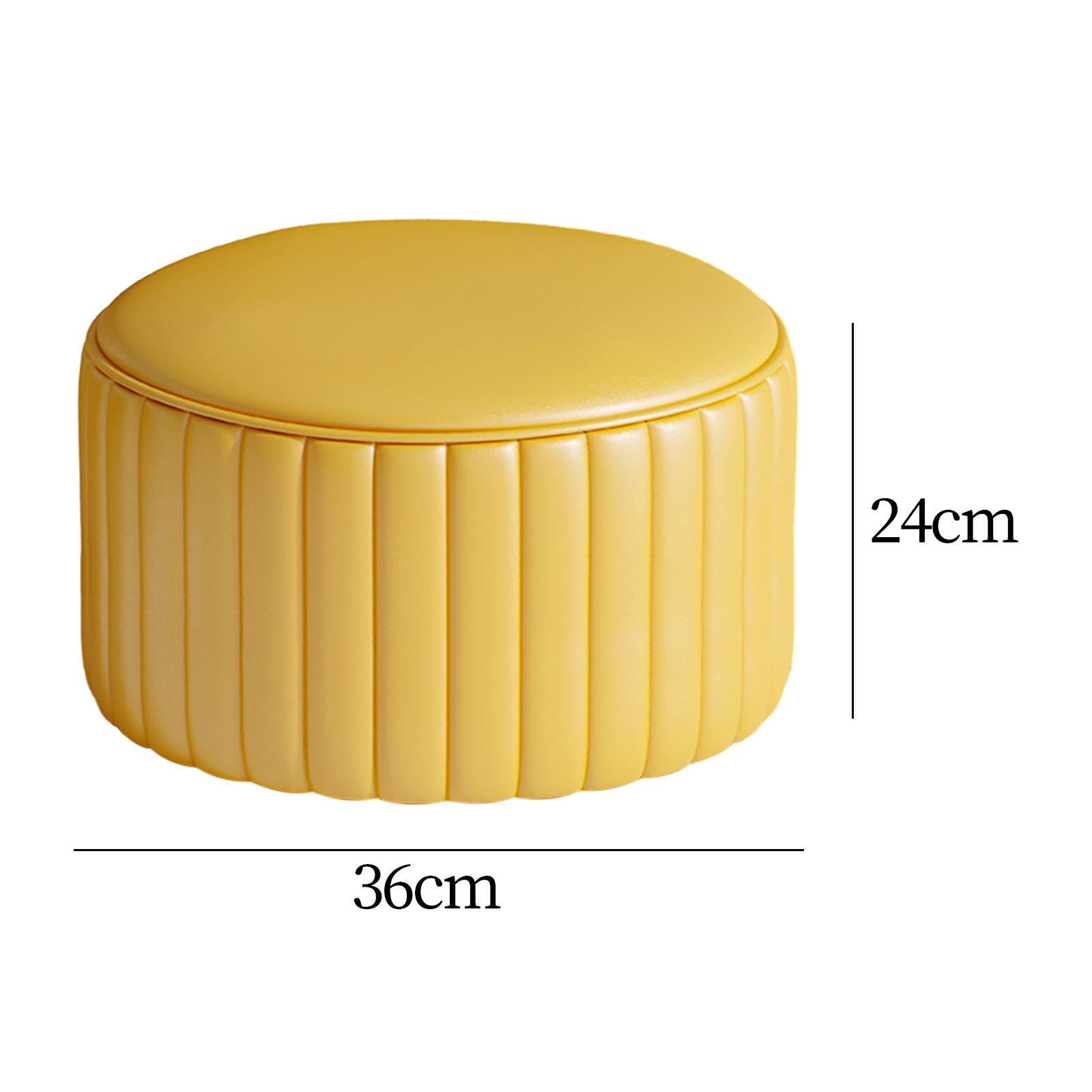 Foot Stool Stepstool Padded Seat Low Stool for Living Room Doorway Gift lemon yellow