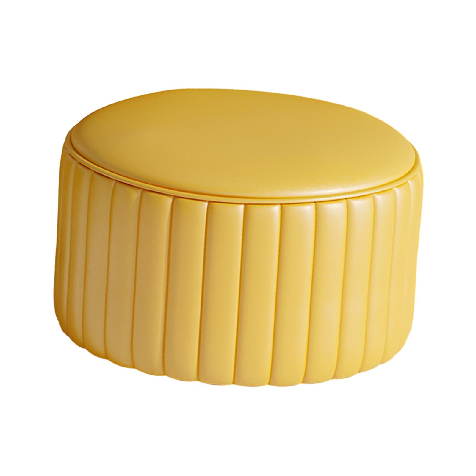 Foot Stool Stepstool Padded Seat Low Stool for Living Room Doorway Gift lemon yellow
