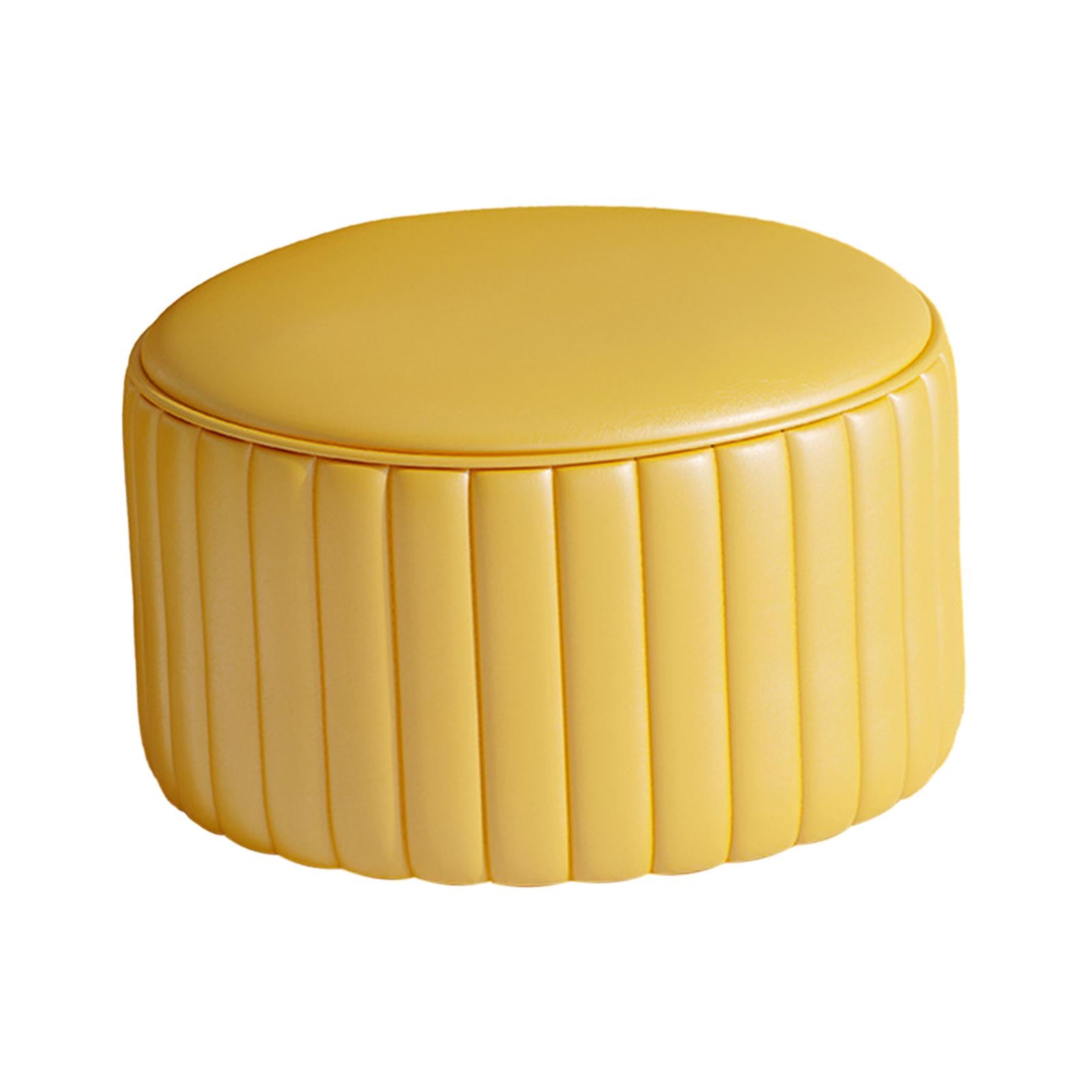Foot Stool Stepstool Padded Seat Low Stool for Living Room Doorway Gift lemon yellow