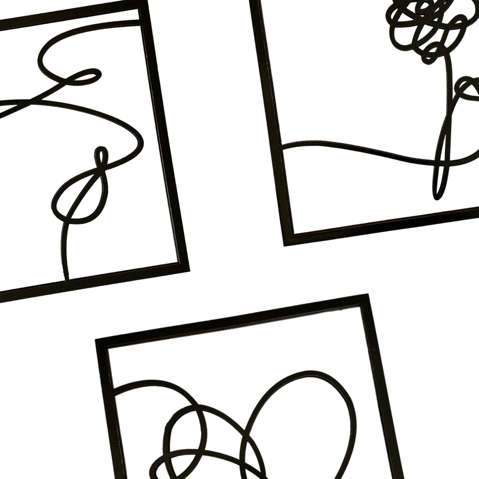 3x Minimalist Wood Wall Art Decor Wall Sculpture for Bathroom Bedroom Office