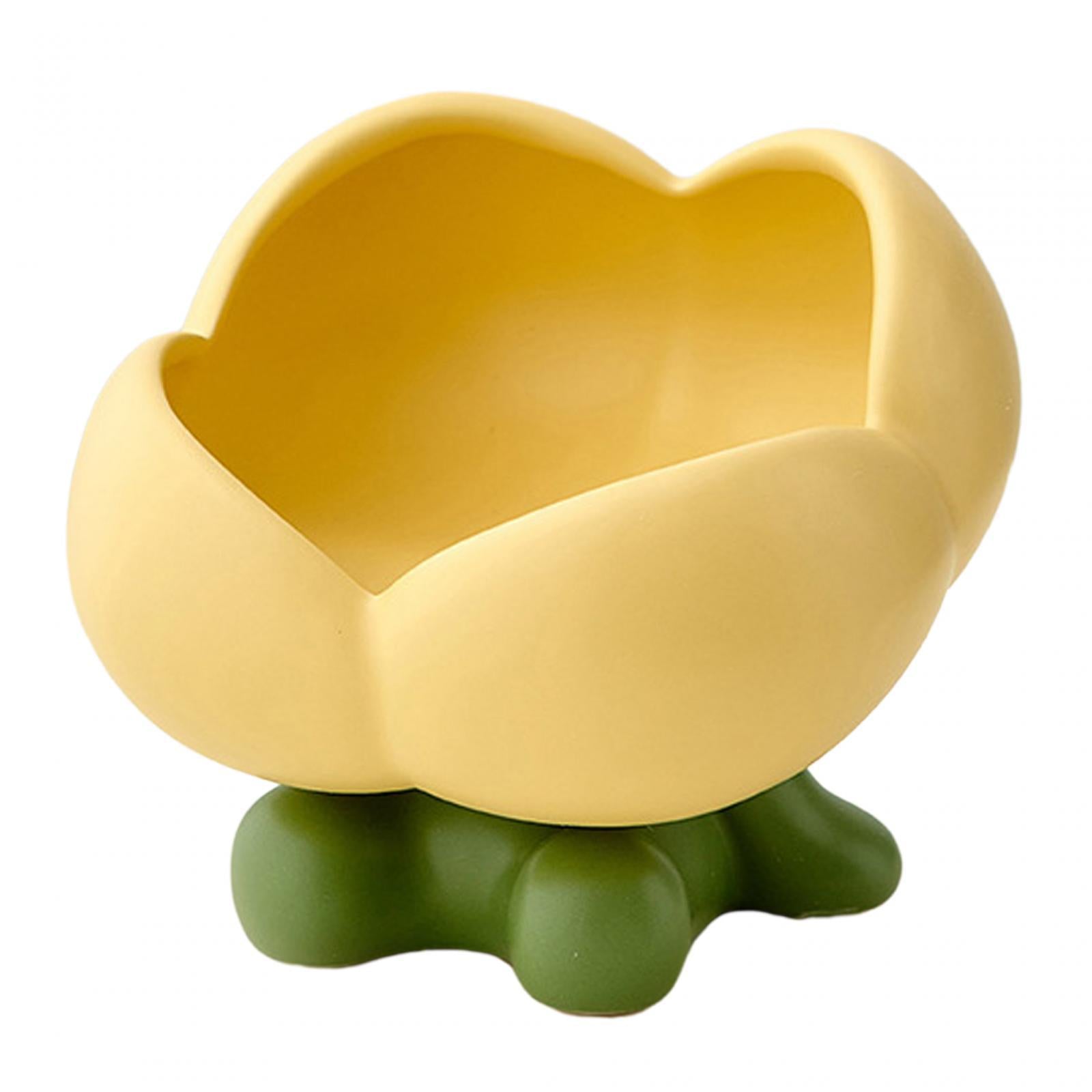 Ceramic Entryway Table Key Bowl Candy Dish Jewelry Tray for Bathroom Stylish Yellow