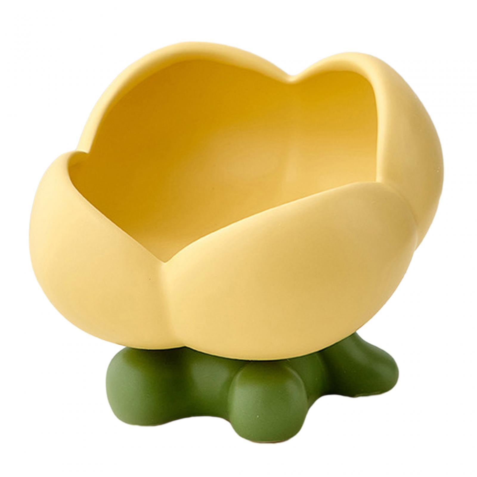 Ceramic Entryway Table Key Bowl Candy Dish Jewelry Tray for Bathroom Stylish Yellow