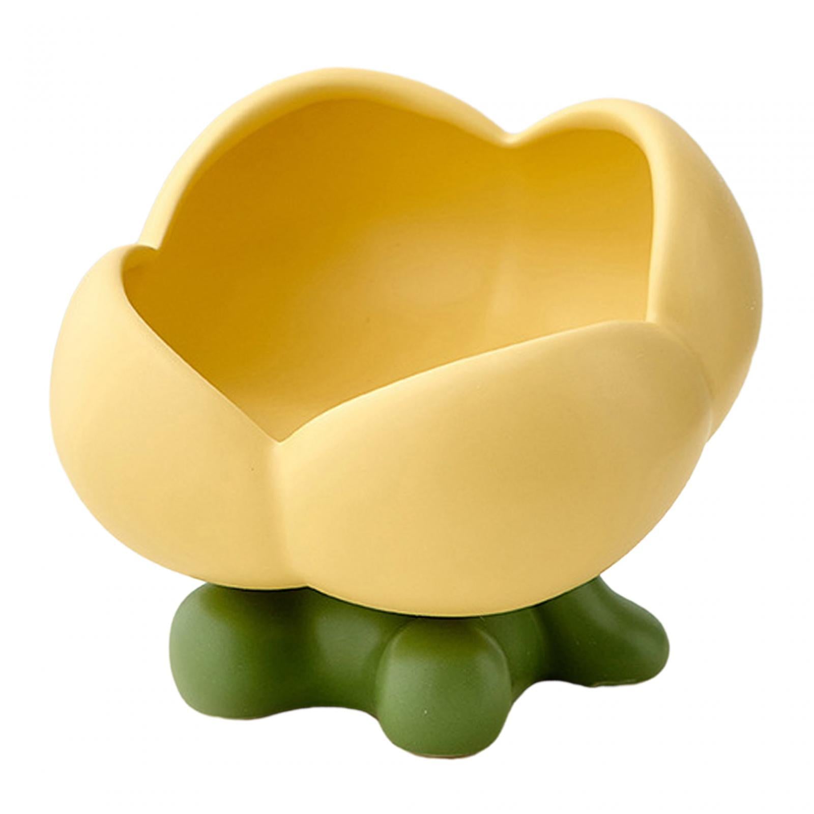 Ceramic Entryway Table Key Bowl Candy Dish Jewelry Tray for Bathroom Stylish Yellow