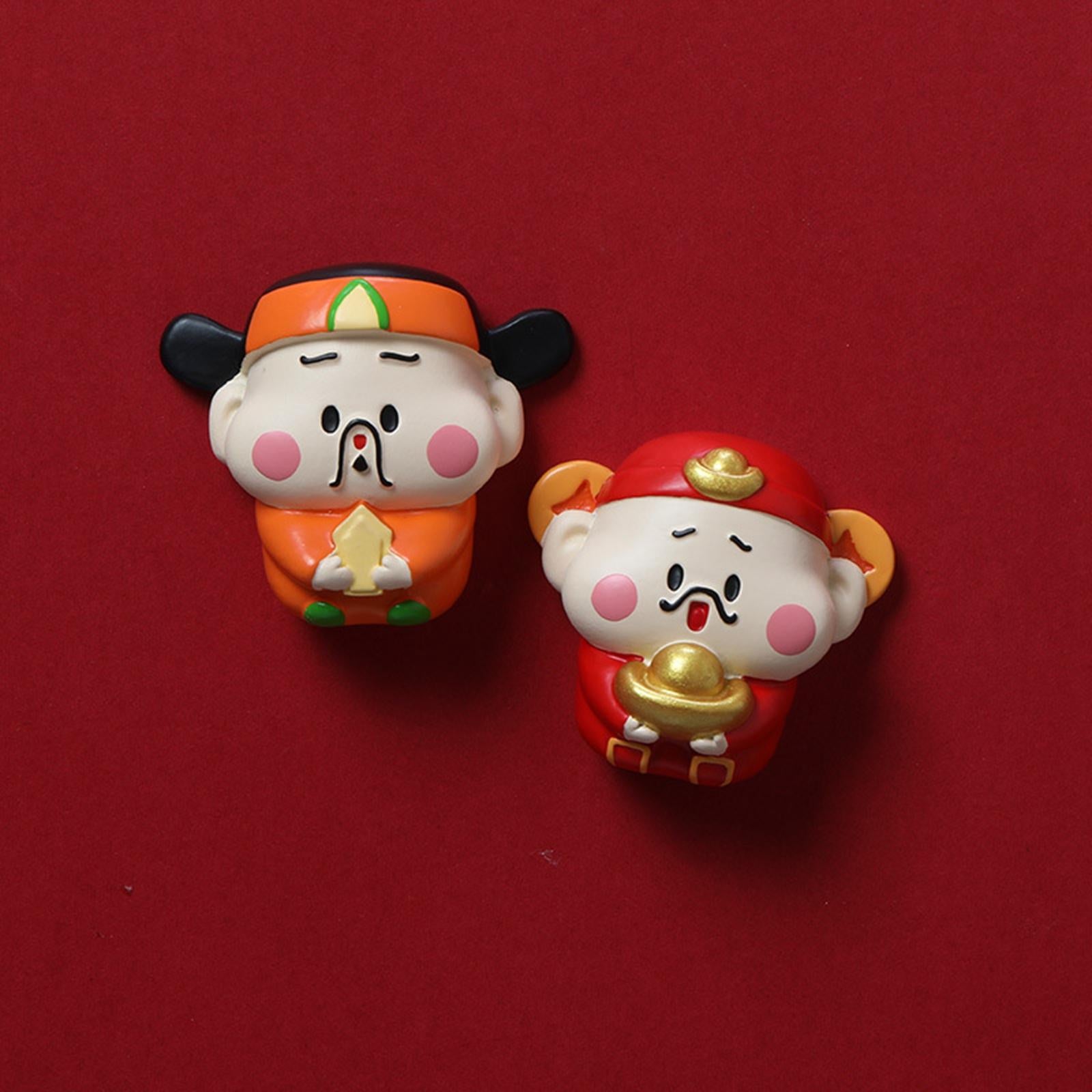 Chinese Immortal Figures Refrigerator Magnet Chinese New Year for Decorating Style B