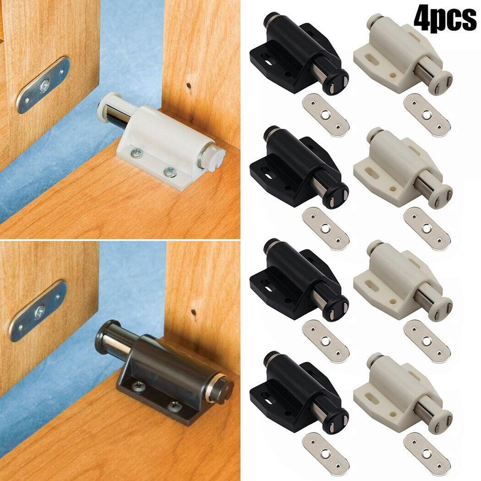 Cabinet Magnetic Touch Latch Cabinet Drawer Magnet Catch for Closet Cabinet Black