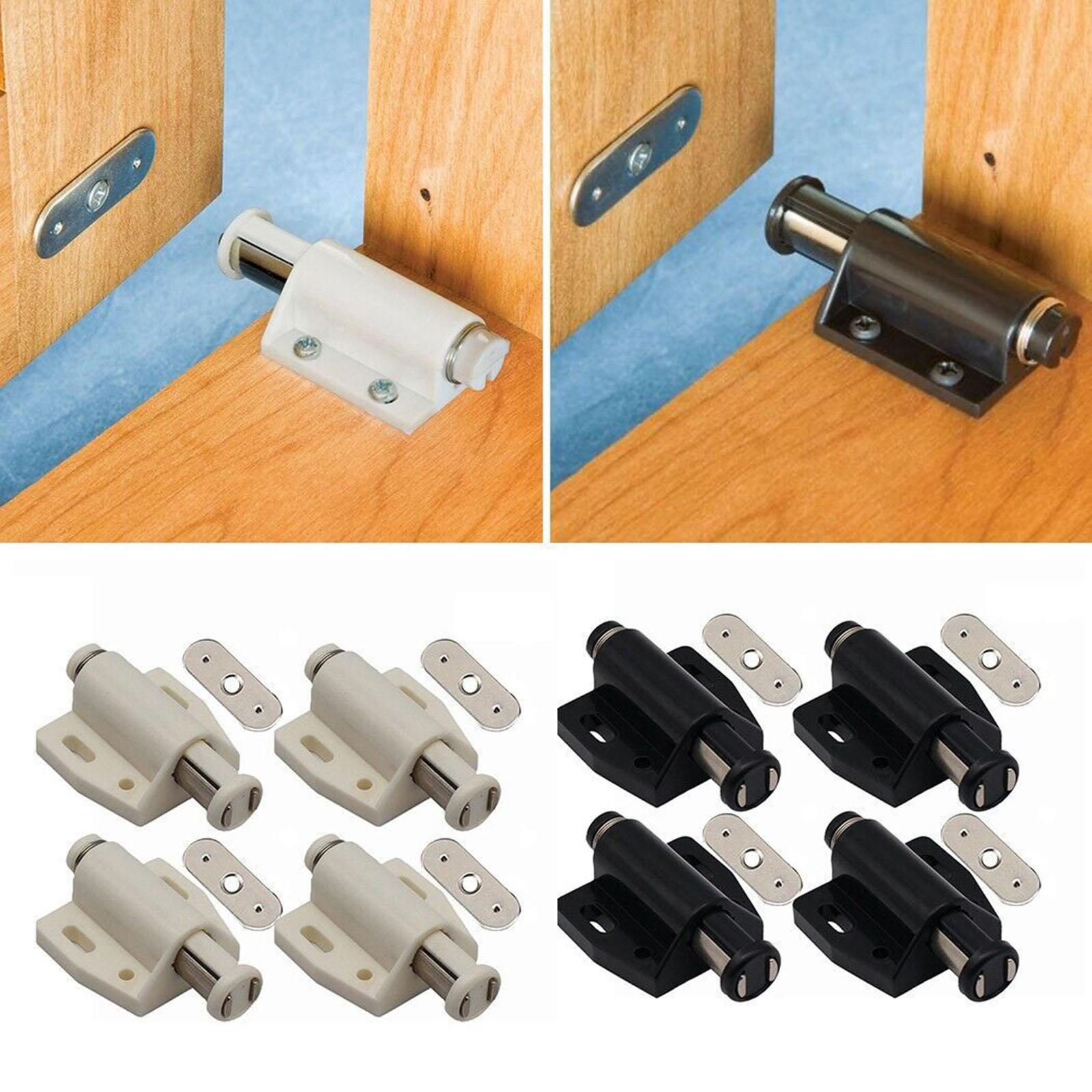 Cabinet Magnetic Touch Latch Cabinet Drawer Magnet Catch for Closet Cabinet Black