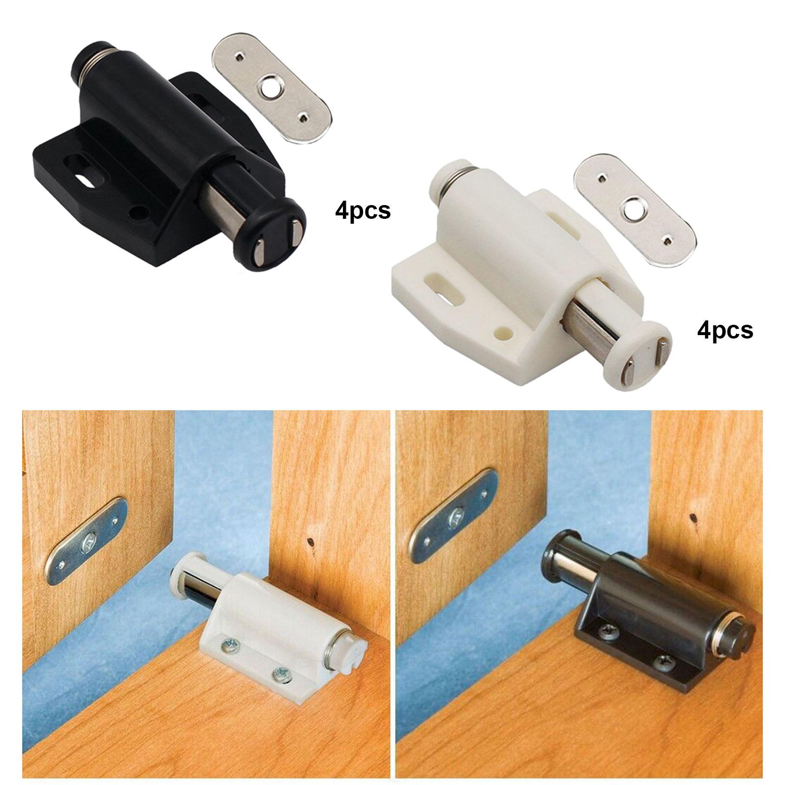 Cabinet Magnetic Touch Latch Cabinet Drawer Magnet Catch for Closet Cabinet Black