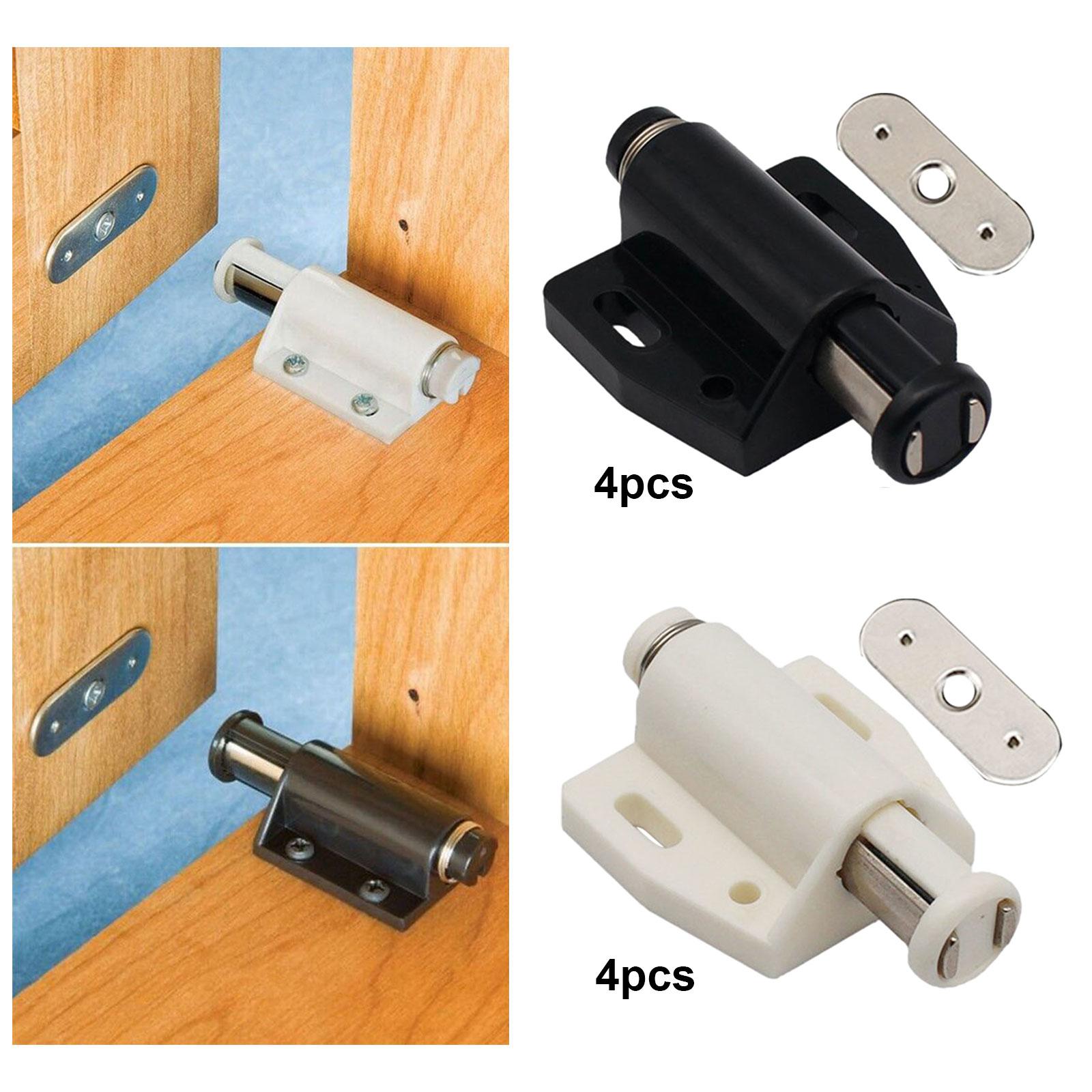 Cabinet Magnetic Touch Latch Cabinet Drawer Magnet Catch for Closet Cabinet Black