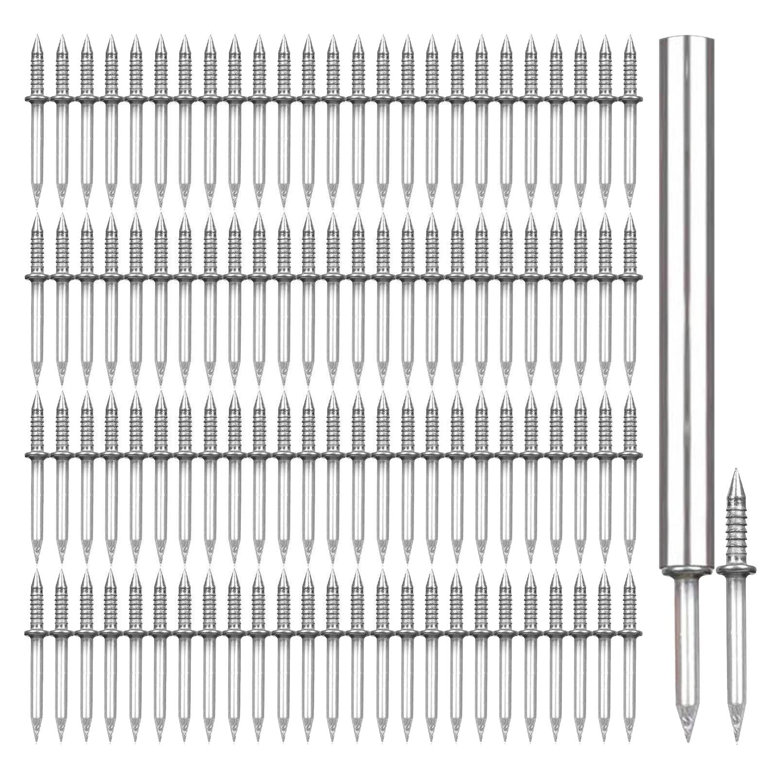 100Pcs Double Head Skirting Thread Seamless Nail Durable Double Headed Nails