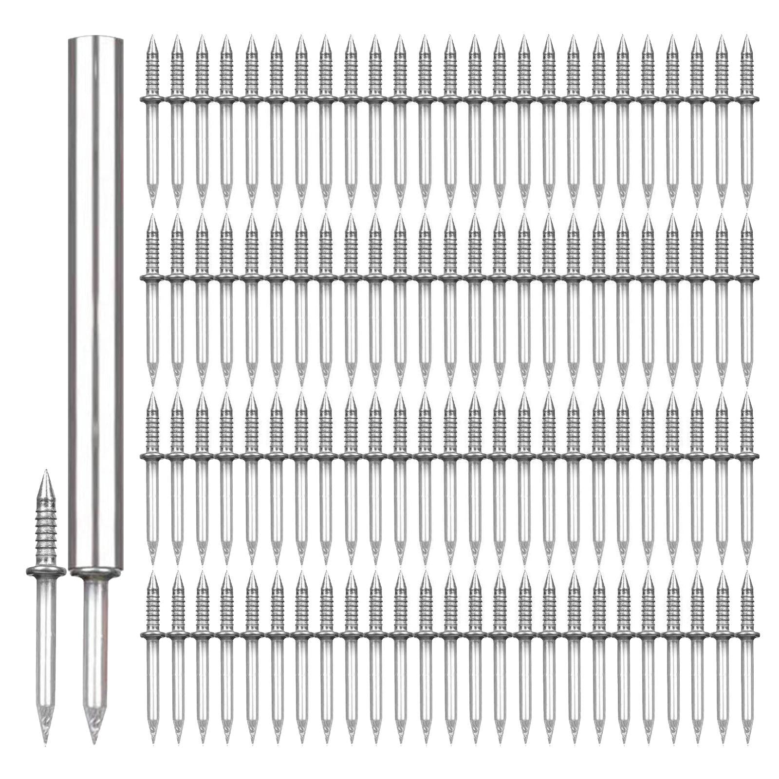 100Pcs Double Head Skirting Thread Seamless Nail Durable Double Headed Nails
