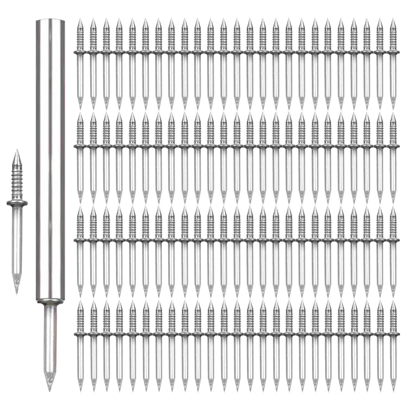 100Pcs Double Head Skirting Thread Seamless Nail Durable Double Headed Nails