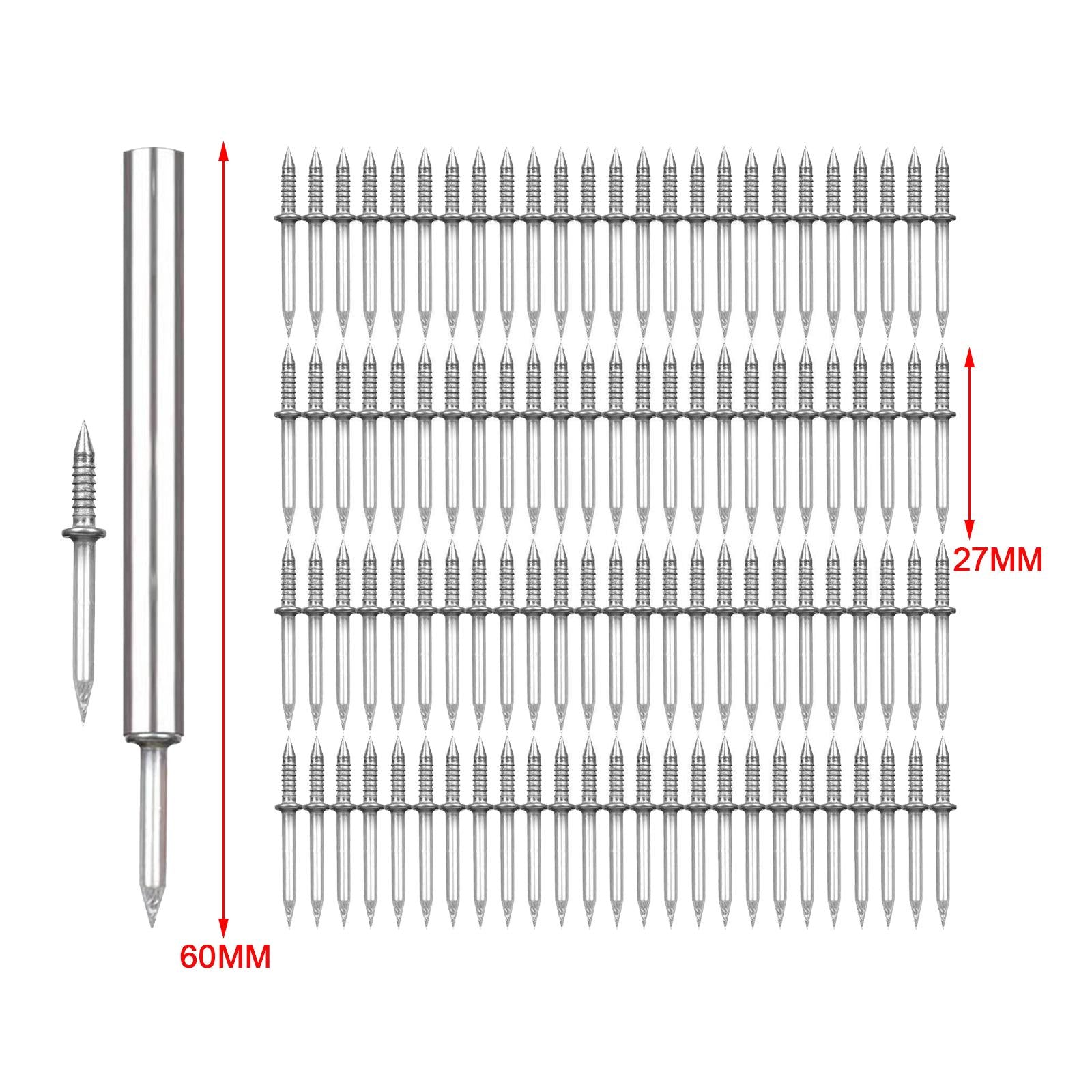 100Pcs Double Head Skirting Thread Seamless Nail Durable Double Headed Nails