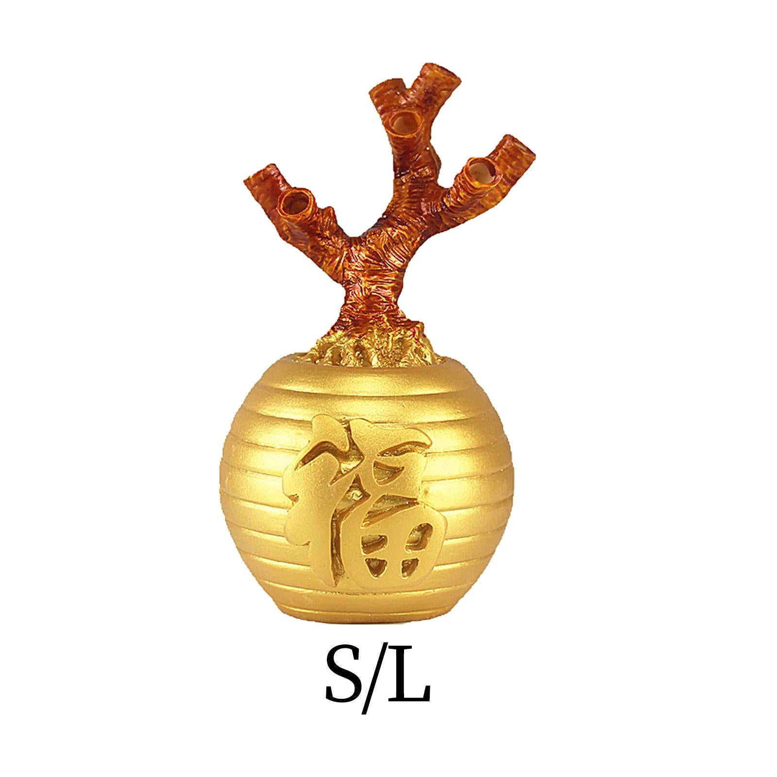 Money Tree Base DIY Semi Finished Feng Shui Decor for Bookshelf Office Decor S