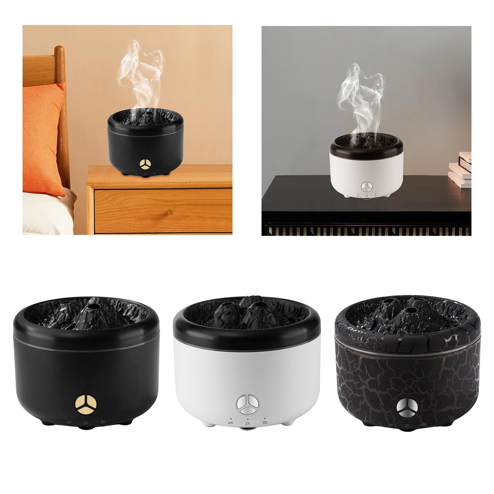 Essential Oil Diffuser 2 Spray Modes Small Air Humidifier for Yoga Desk Room Solid Black