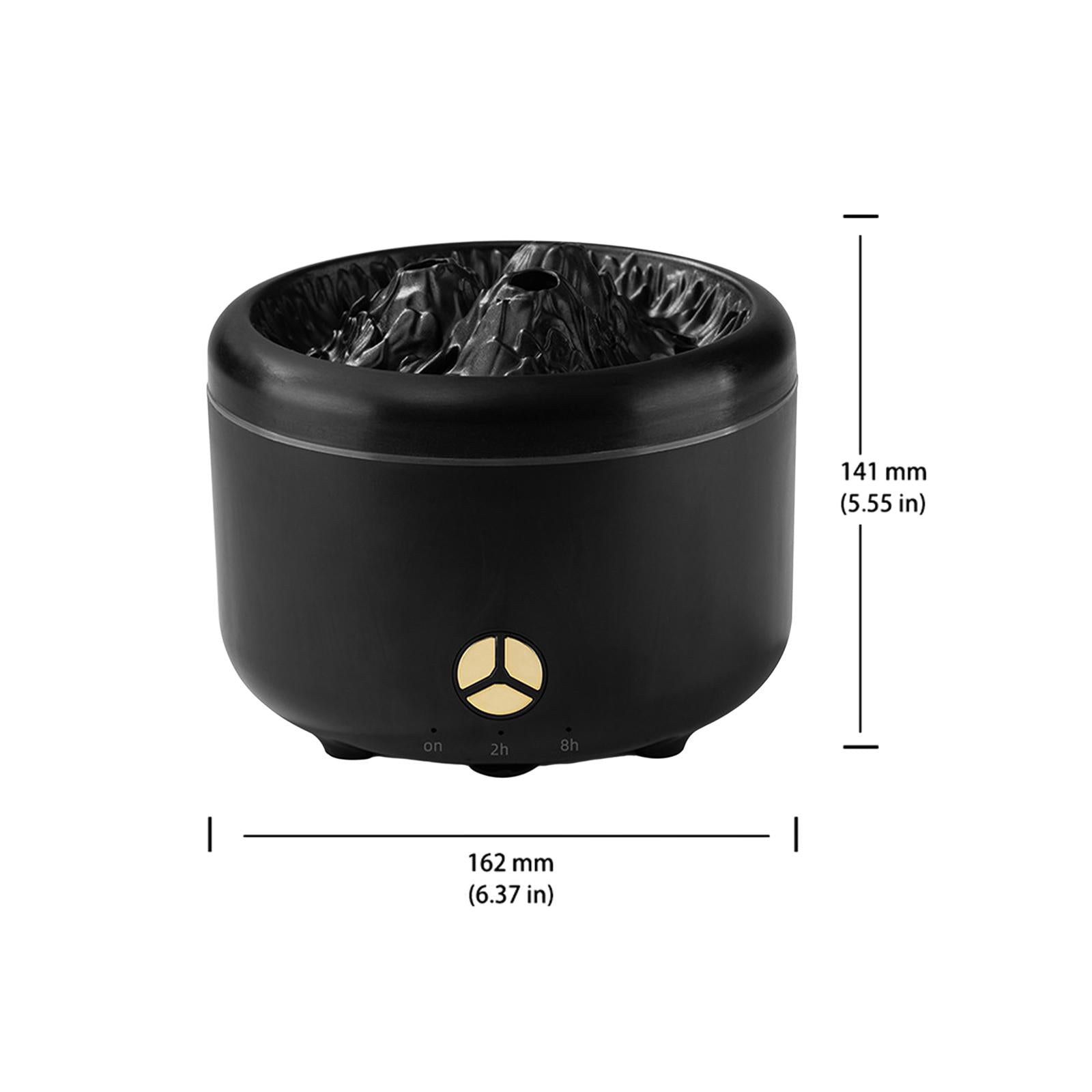 Essential Oil Diffuser 2 Spray Modes Small Air Humidifier for Yoga Desk Room Solid Black