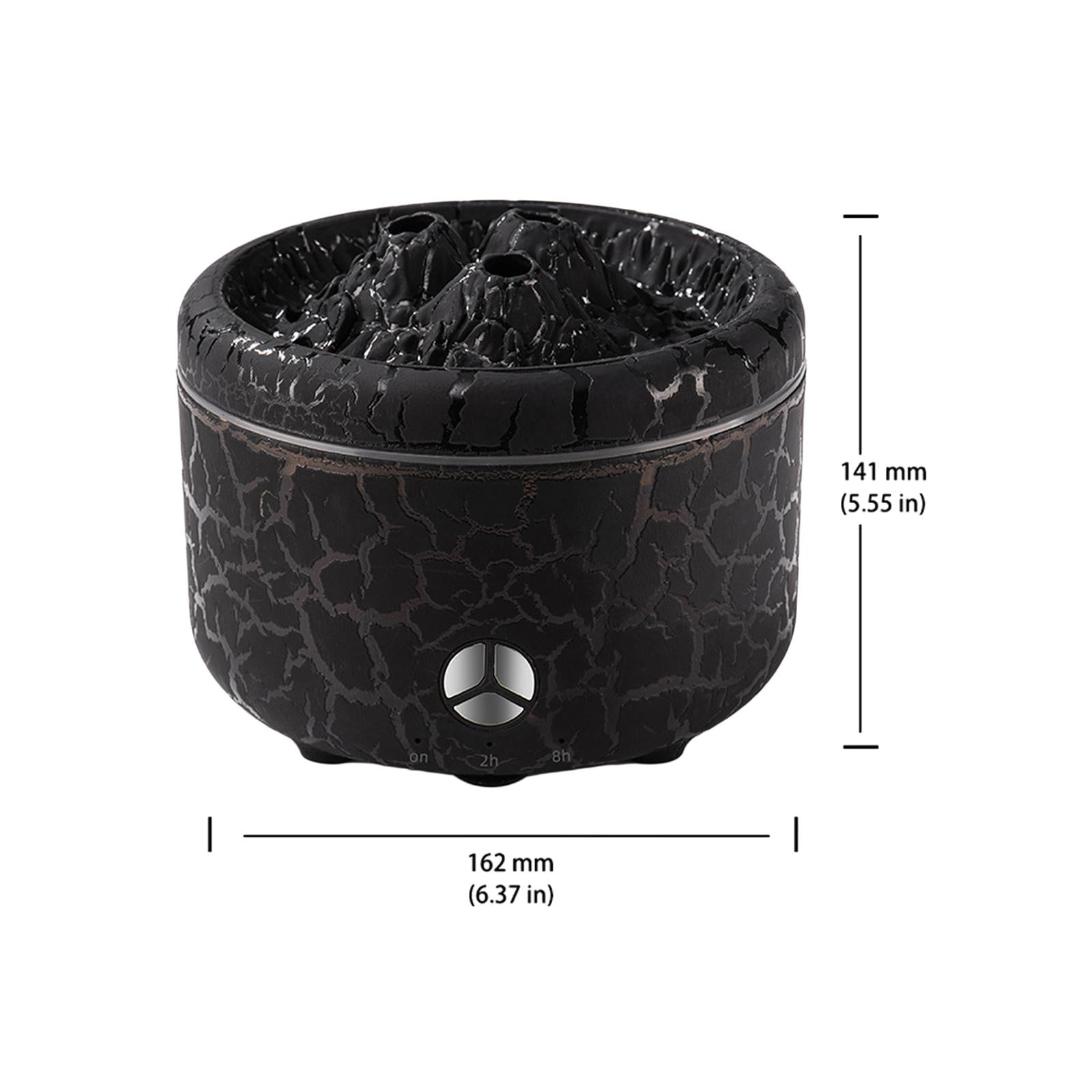 Essential Oil Diffuser 2 Spray Modes Small Air Humidifier for Yoga Desk Room Black Cracks
