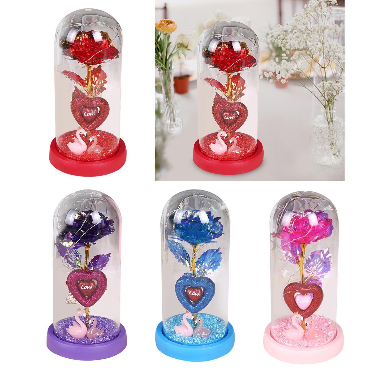 Rose Flower Gift for Women Valentines Day Gifts for Mom Valentines Day Decor red base