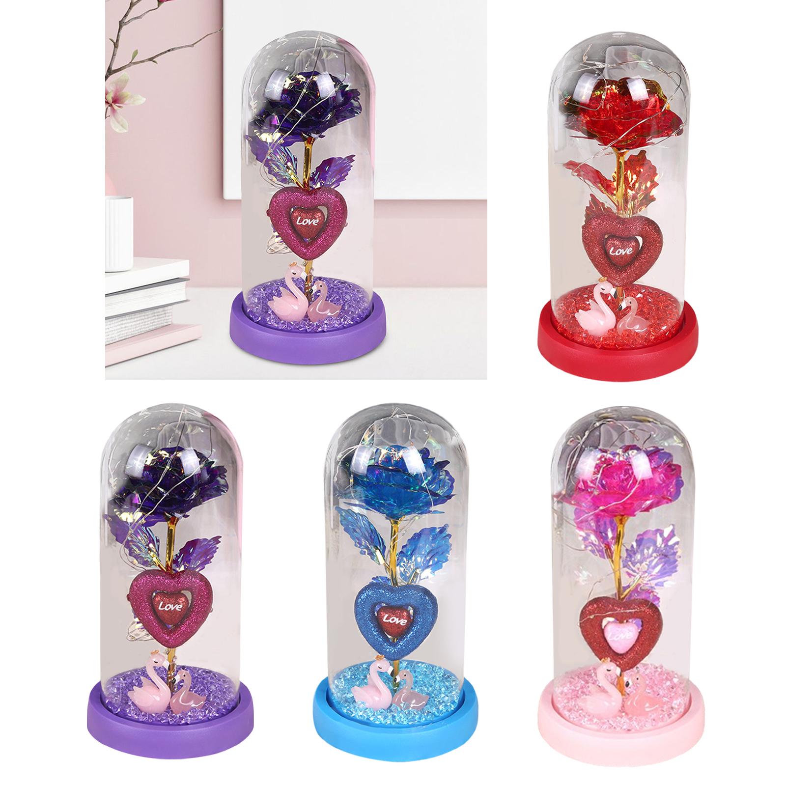 Rose Flower Gift for Women Valentines Day Gifts for Mom Valentines Day Decor red base