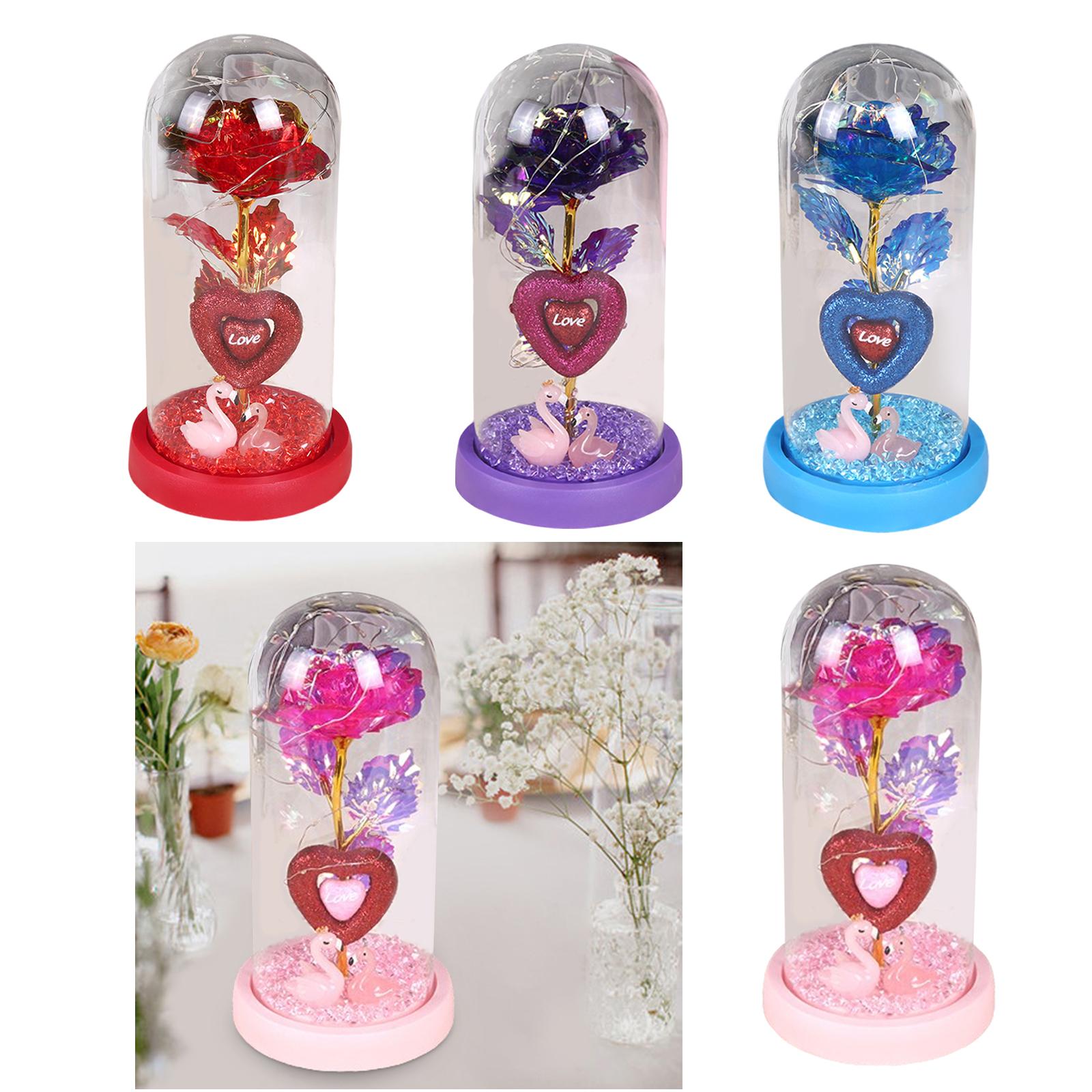 Rose Flower Gift for Women Valentines Day Gifts for Mom Valentines Day Decor red base