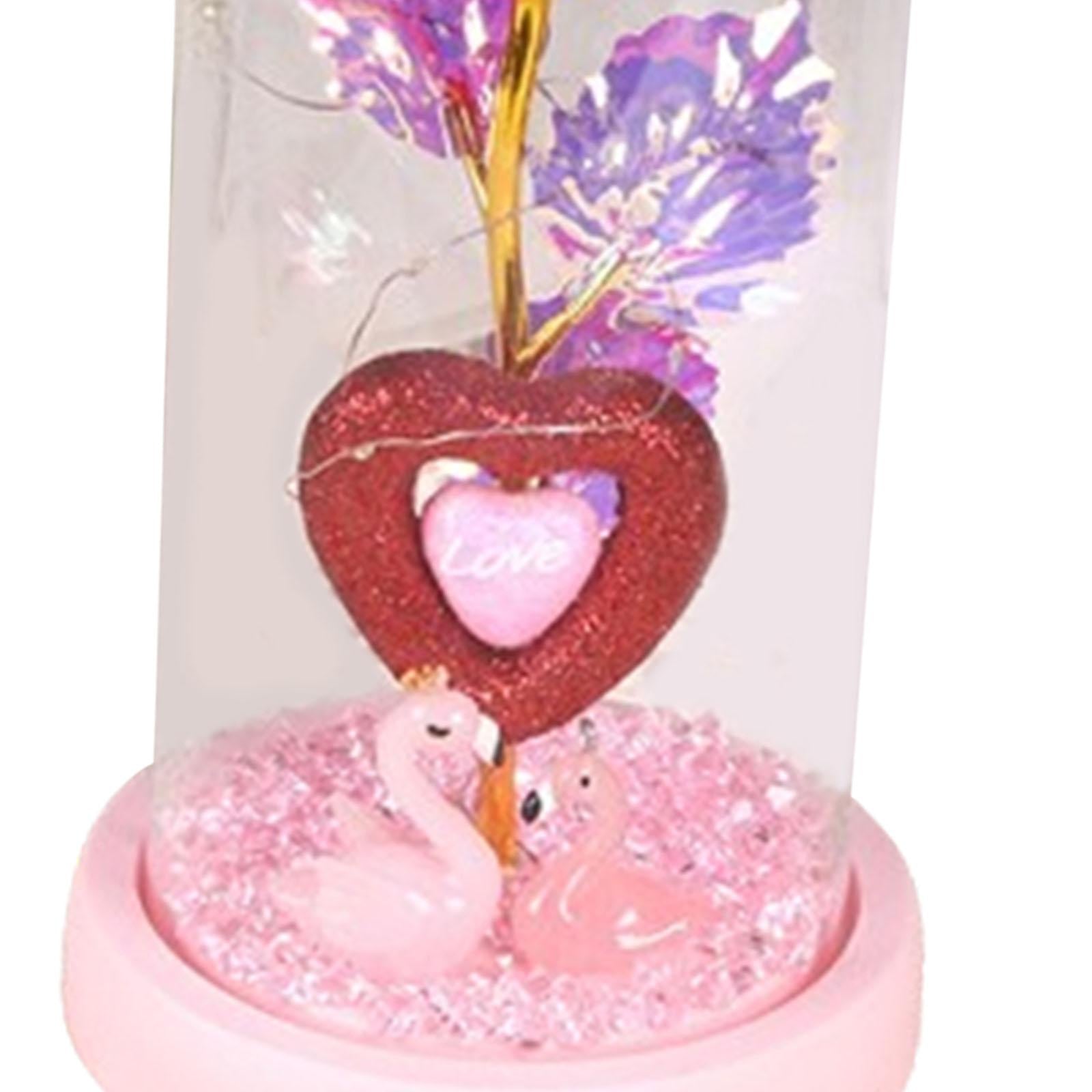 Rose Flower Gift for Women Valentines Day Gifts for Mom Valentines Day Decor pink base