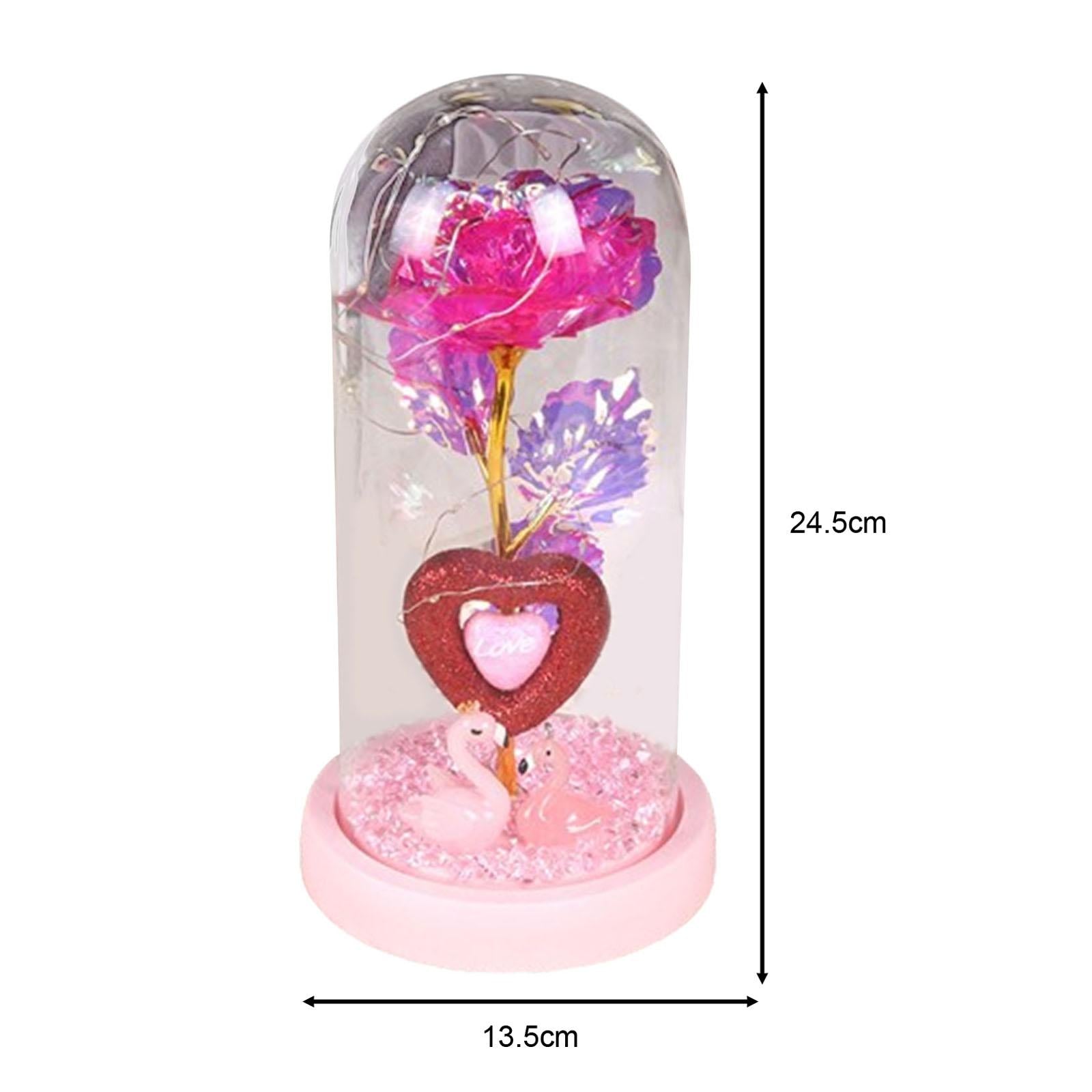Rose Flower Gift for Women Valentines Day Gifts for Mom Valentines Day Decor pink base