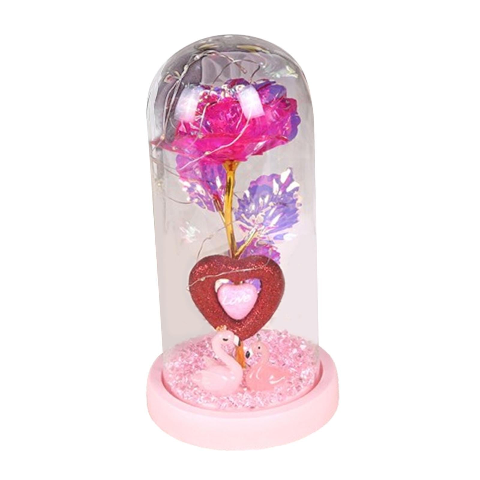 Rose Flower Gift for Women Valentines Day Gifts for Mom Valentines Day Decor pink base