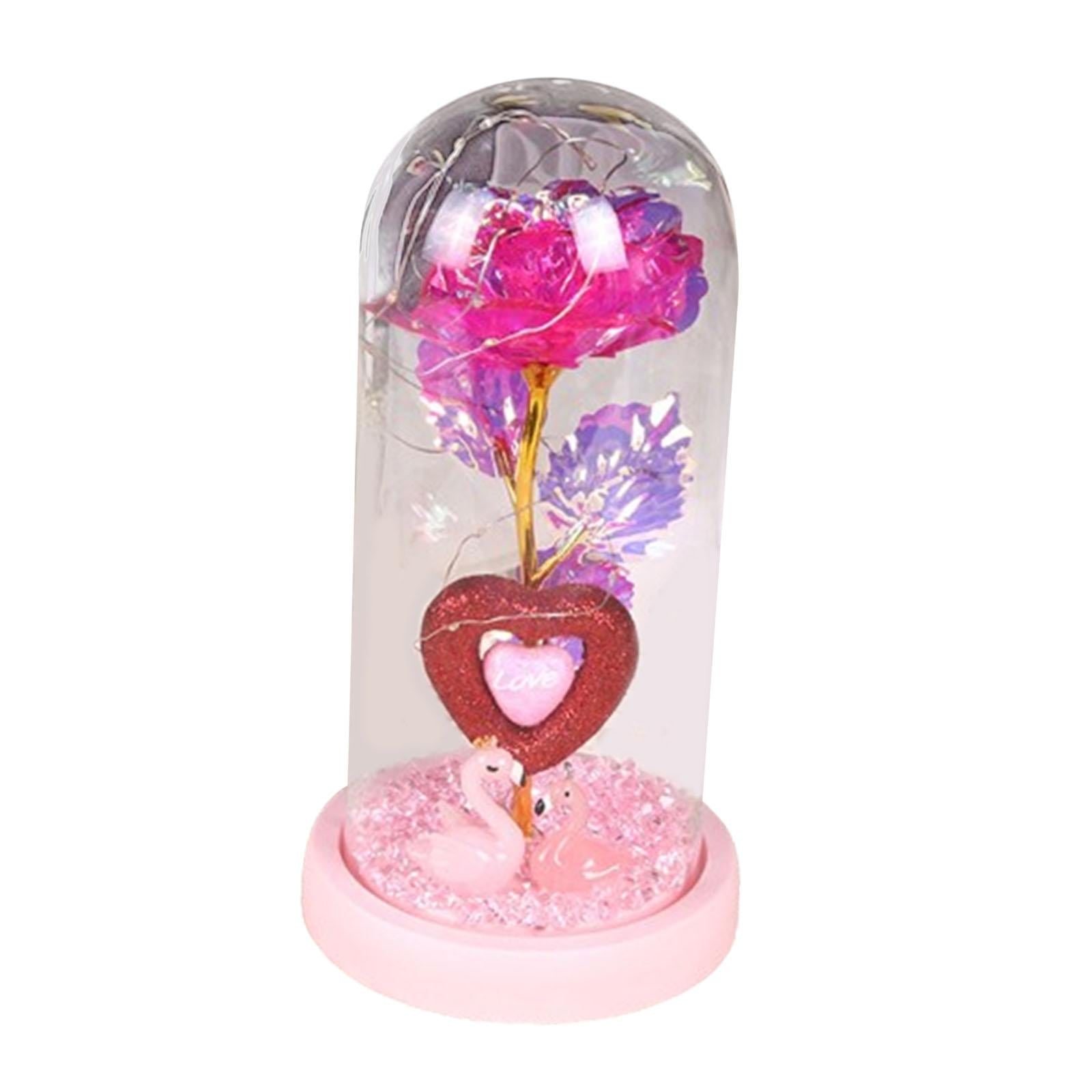 Rose Flower Gift for Women Valentines Day Gifts for Mom Valentines Day Decor pink base