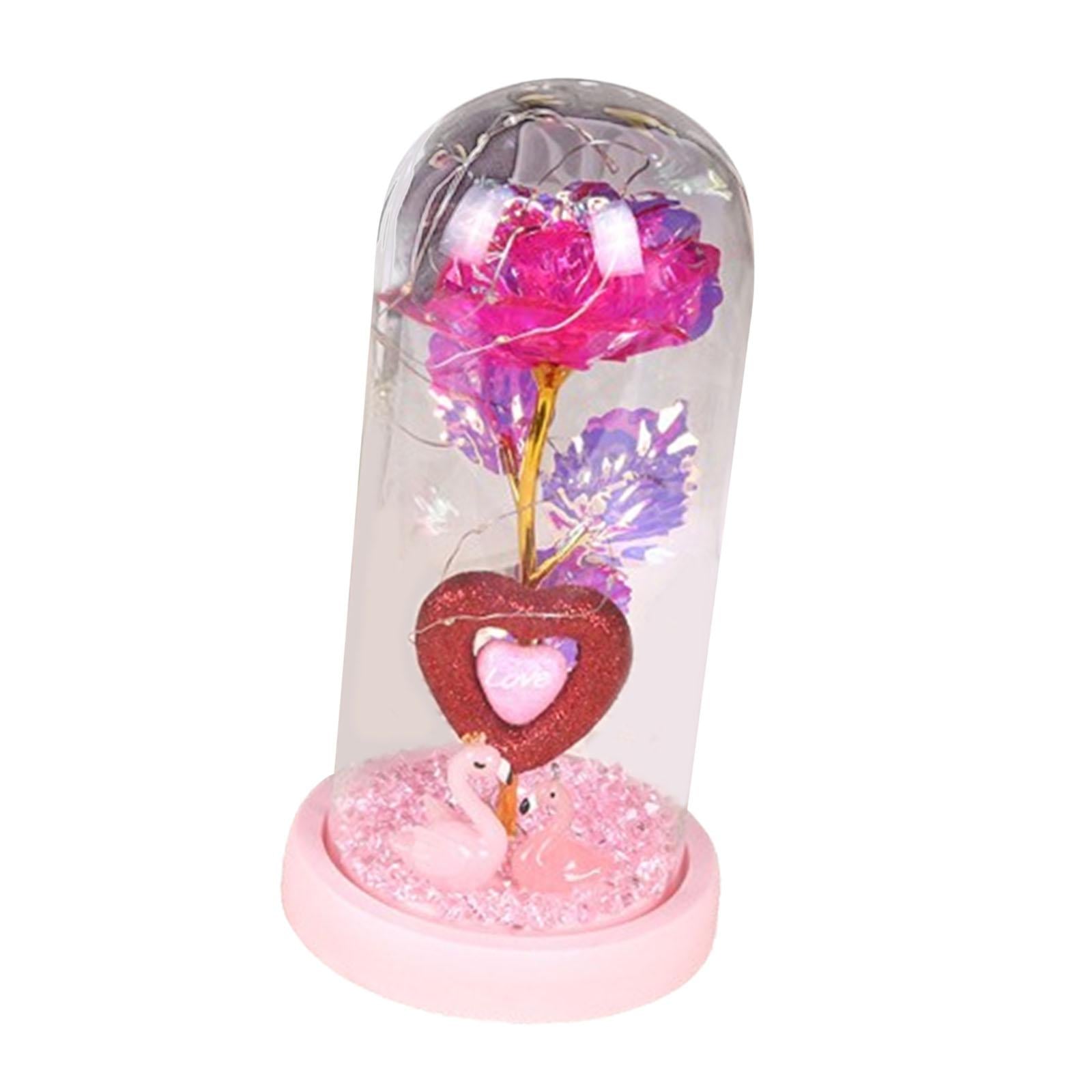 Rose Flower Gift for Women Valentines Day Gifts for Mom Valentines Day Decor pink base