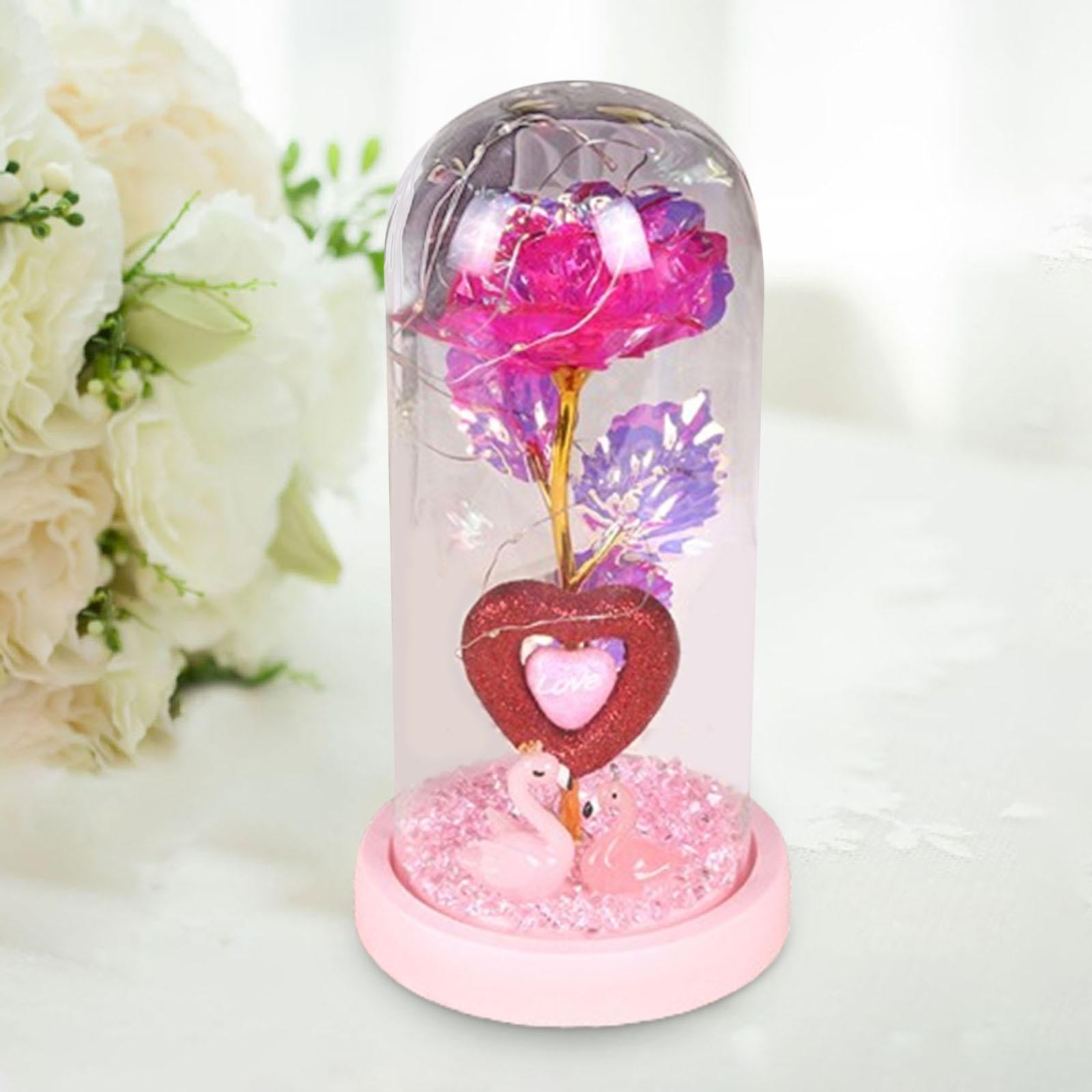 Rose Flower Gift for Women Valentines Day Gifts for Mom Valentines Day Decor pink base